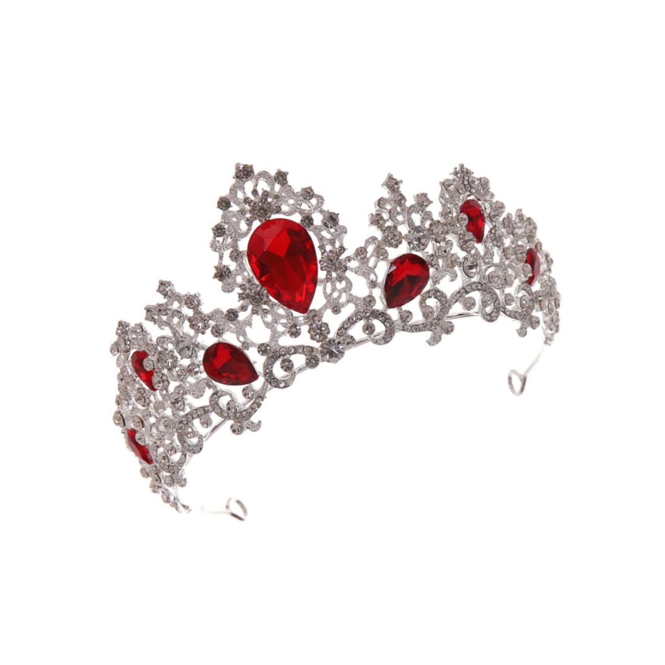 2 Pcs Royal Crystal Tiara Set - Wedding Crown for Bride, Prom Queen, Birthday Princess | European & American Bridal Hair Accessories & Decorations | Perfect for Weddings, Proms, Birthday Parties & Cosplay