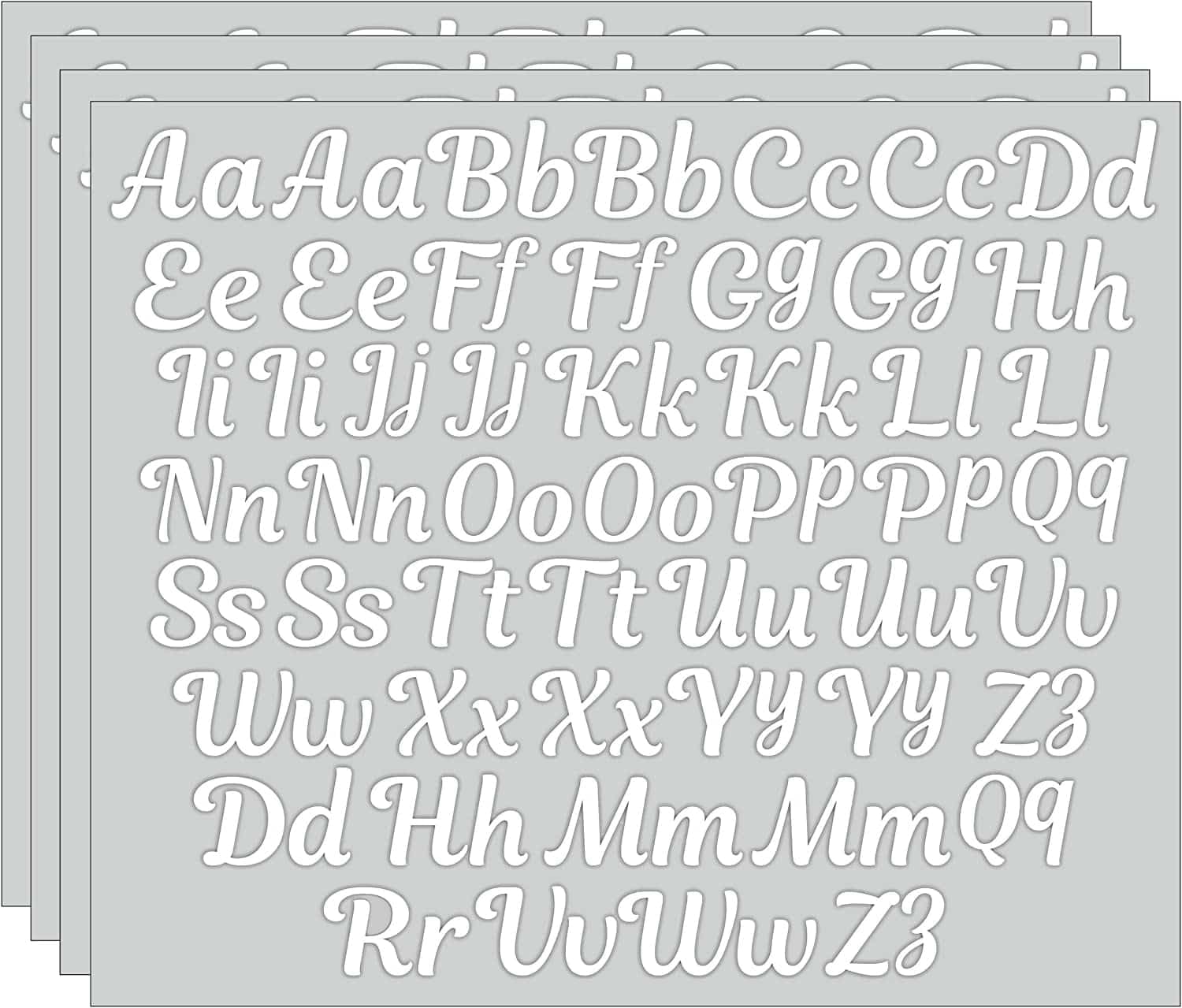 208pcs White Iron On Letters for Fabric & Clothing - 1.5