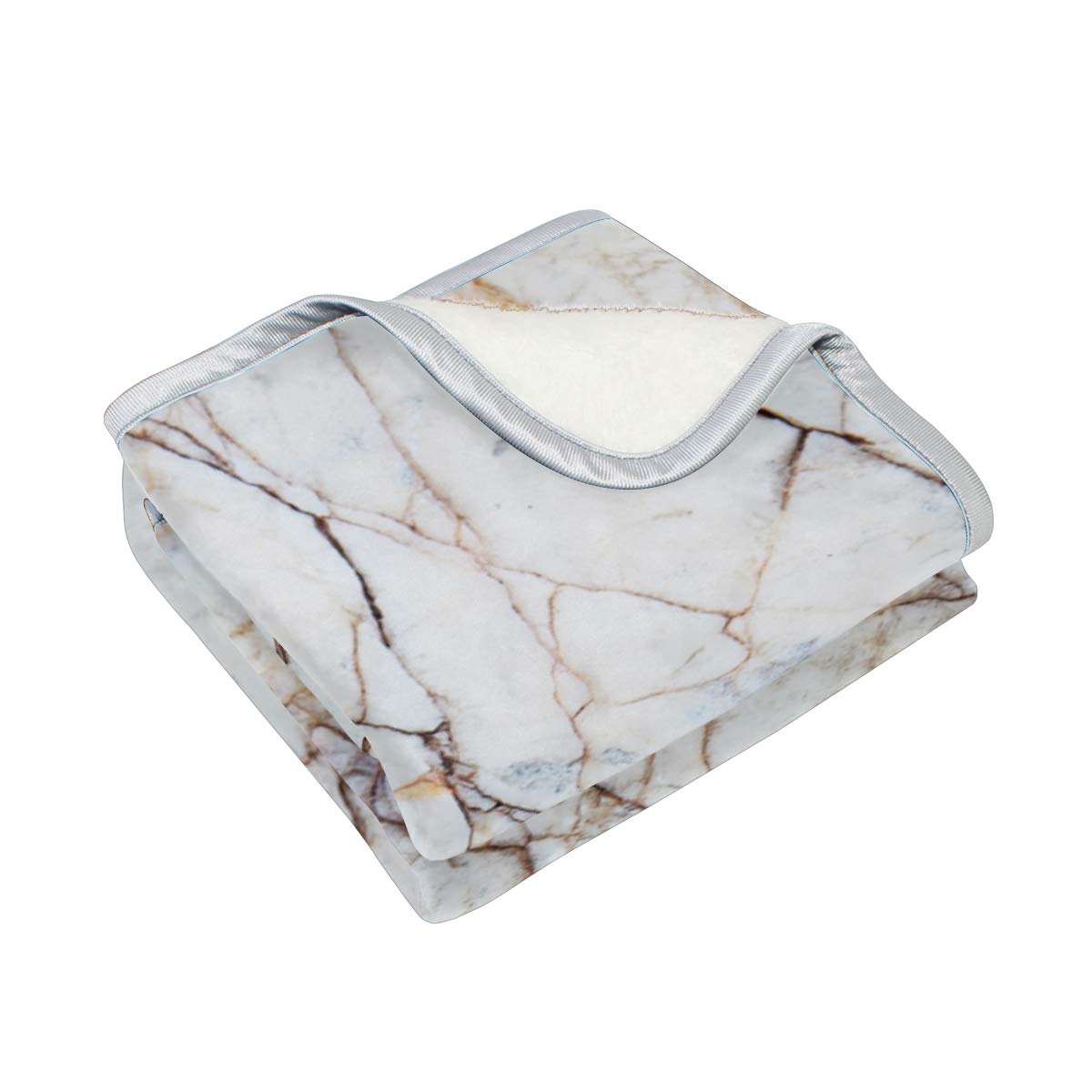 ALAZA Abstract Marble Throw Blanket - Soft & Warm Lightweight Polyester Microfiber Blanket (50x60 Inches) for Bed, Couch, Sofa, Office & Travel - Cozy Home Decor Gift