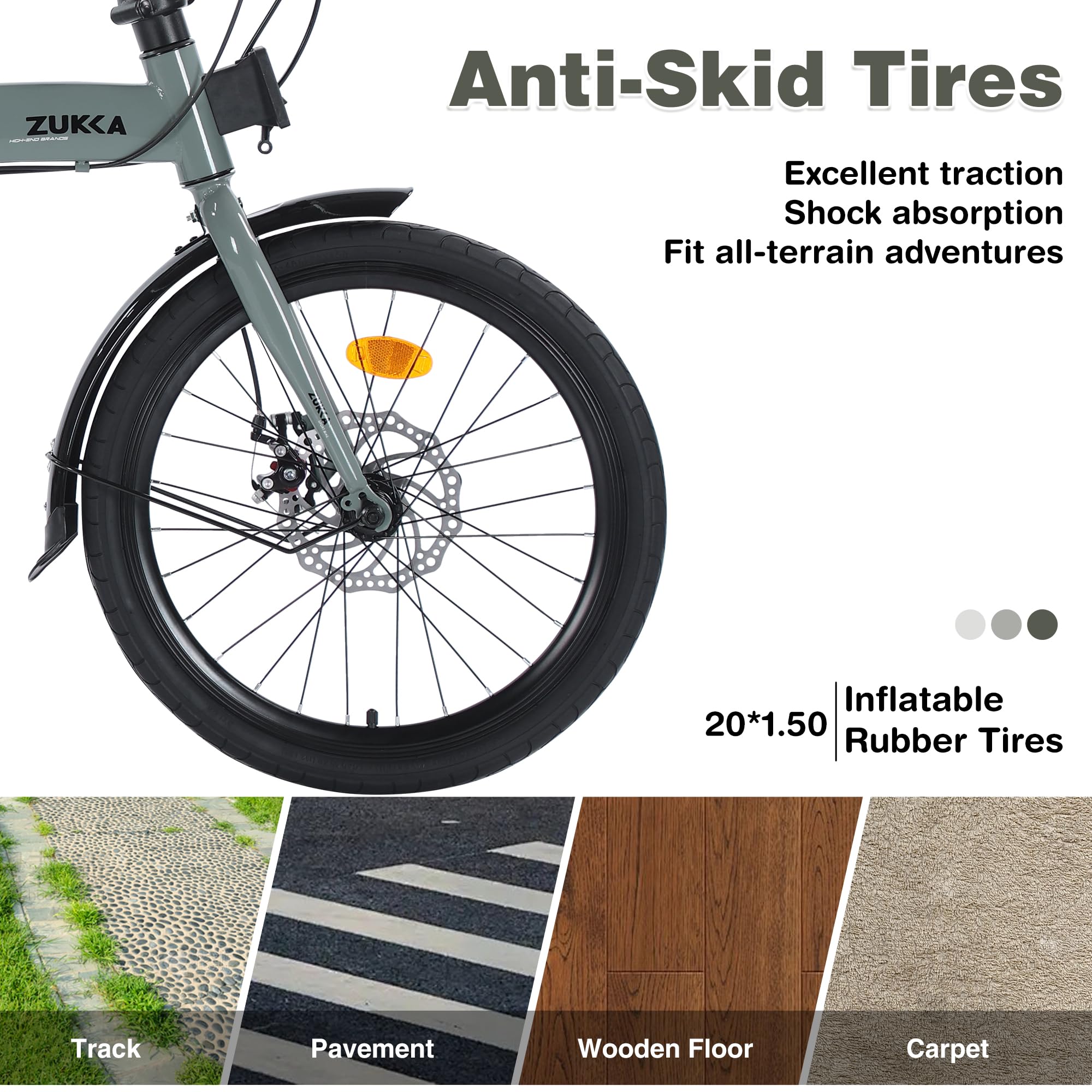 **MEGHNA 20-Inch Folding Bike with Dual Disc Brakes & 7-Speed Gears - Portable Foldable Bicycle with Rear Rack & Fenders - Ideal for Commuting, School, Travel, and Urban Riding for Men, Women & Teens**