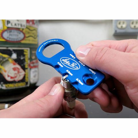 Motion Pro Spark Plug Gap Tool - Professional Gapper & Feeler Gauge for Motorcycle, ATV, Lawn Mower - Perfect for Tuning & Maintenance (Garage, DIY, Racing)