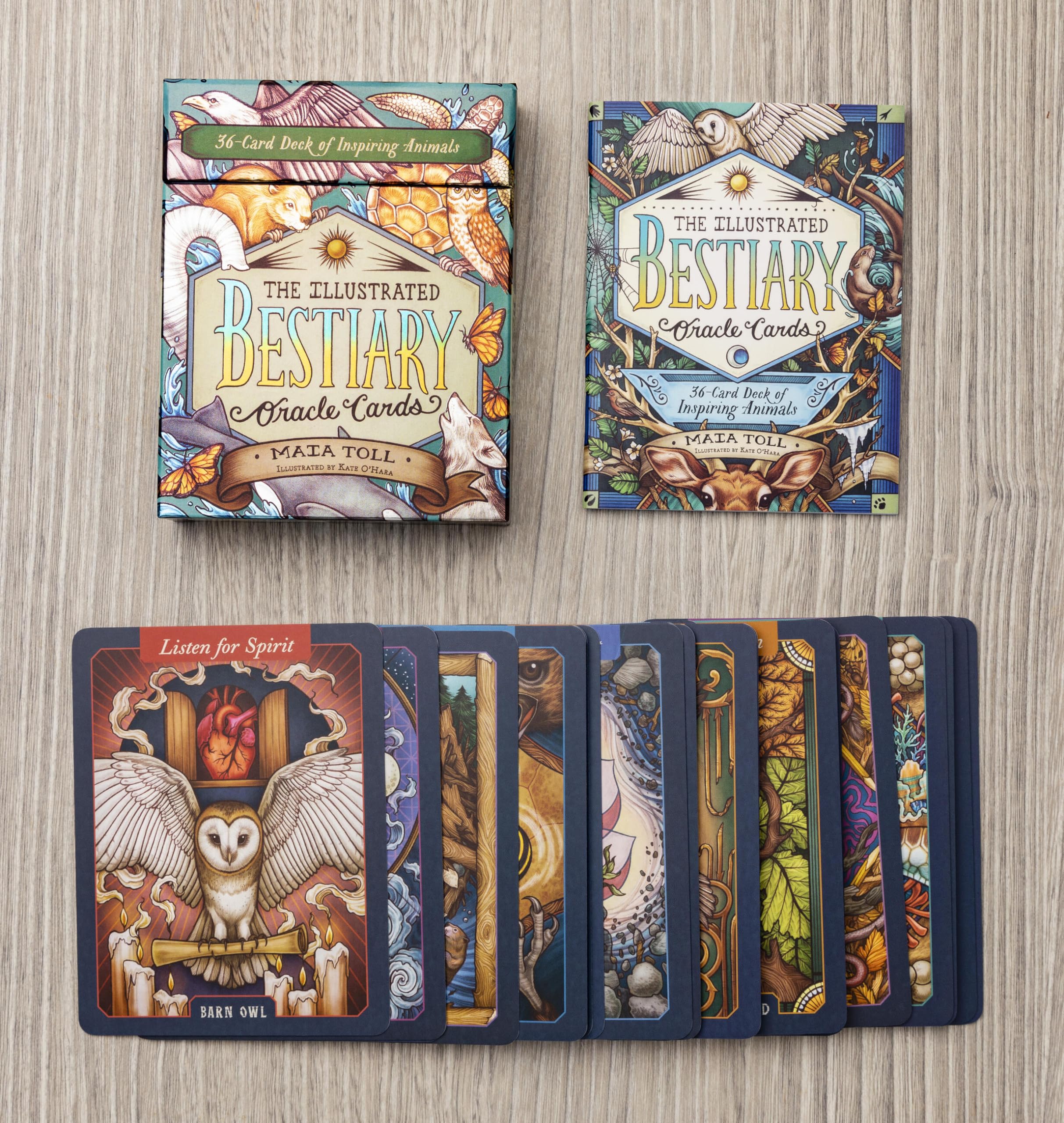 The Illustrated Bestiary Oracle Cards - 36-Card Deck of Inspiring Animals for Divination & Guidance | Wild Wisdom Oracle Deck for Meditation, Spiritual Growth & Intuitive Readings
