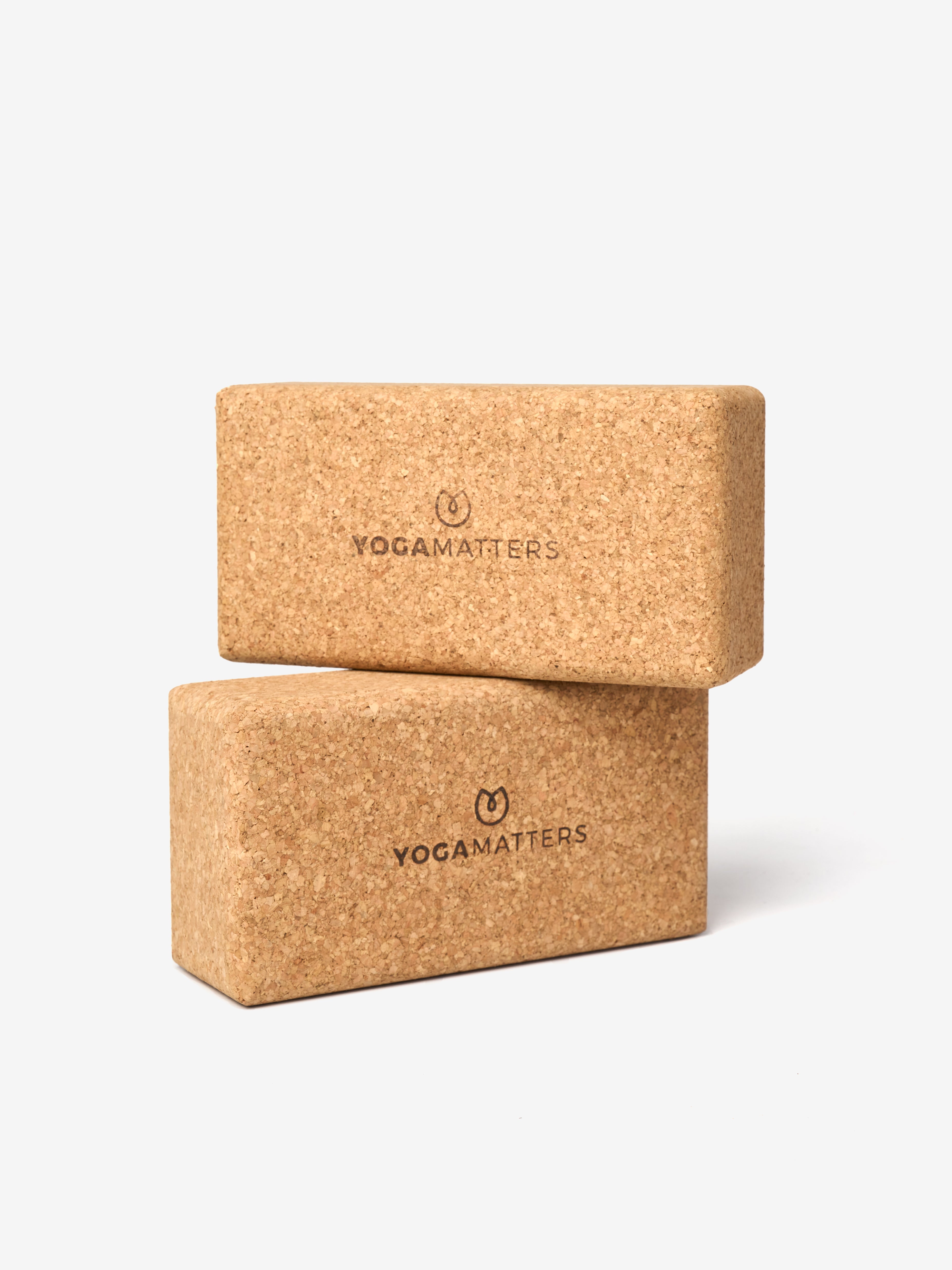 Premium Cork Yoga Blocks - Pair of 2 Eco-Friendly Yoga Bricks for Stability & Support | Ideal for Yoga, Pilates & Meditation at Home or Studio