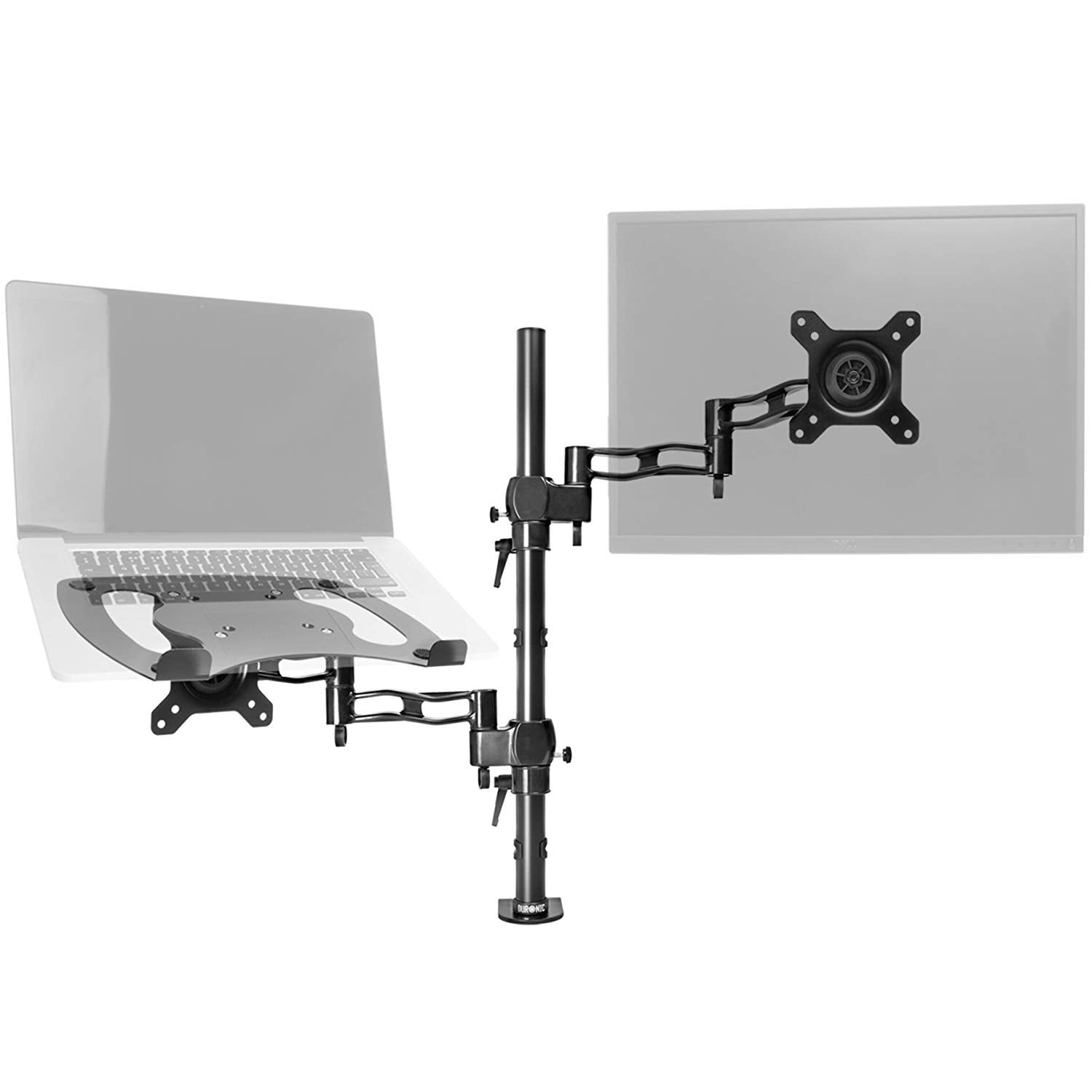 Duronic DM35L1X1 Dual Monitor Arm Stand - Adjustable Laptop & PC Screen Mount for 13-27