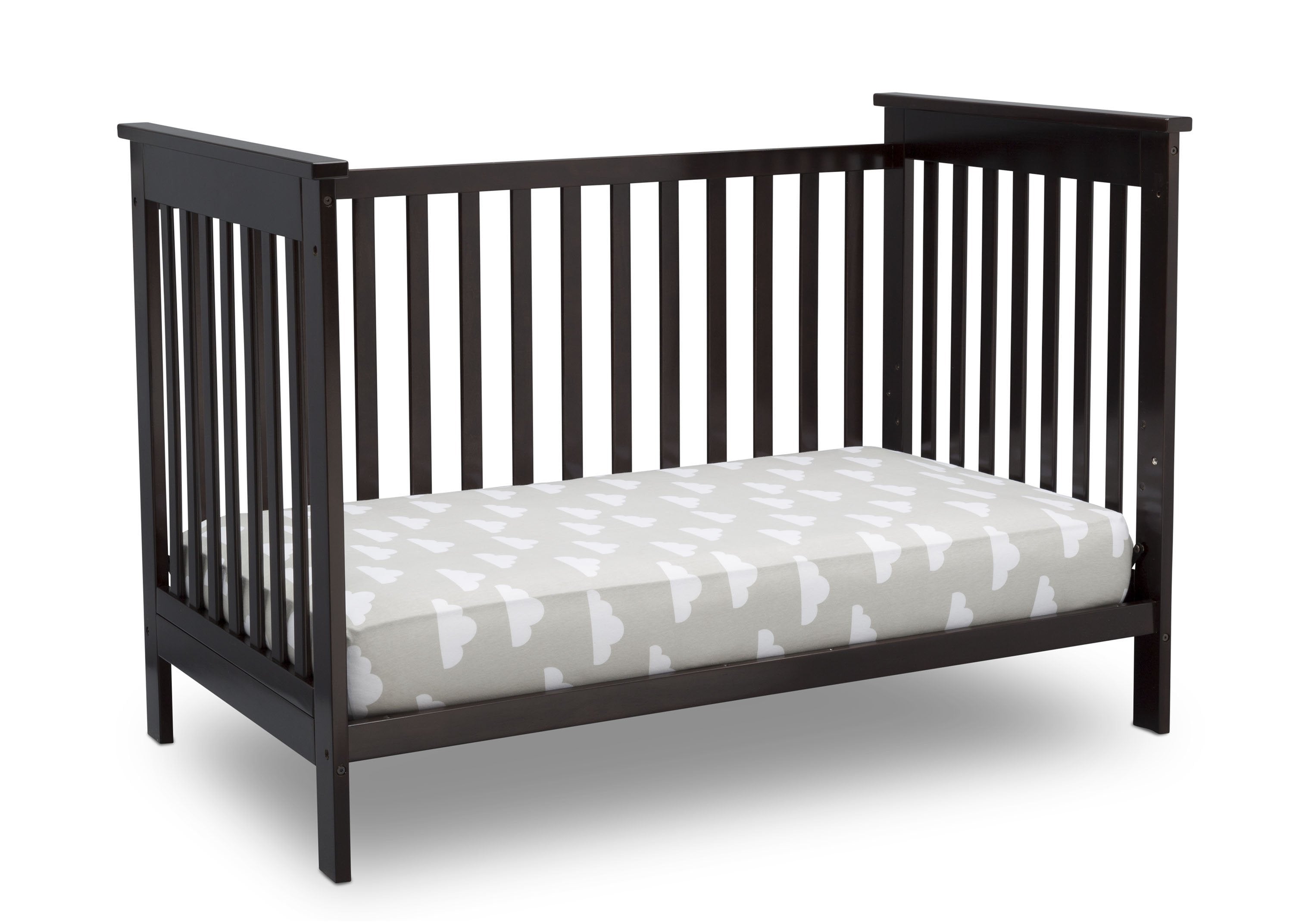 Adley 3-in-1 Convertible Baby Crib - Toddler Bed & Daybed - Safe Nursery Furniture for Newborns & Kids - Perfect for Bedrooms, Daycare & Guest Rooms