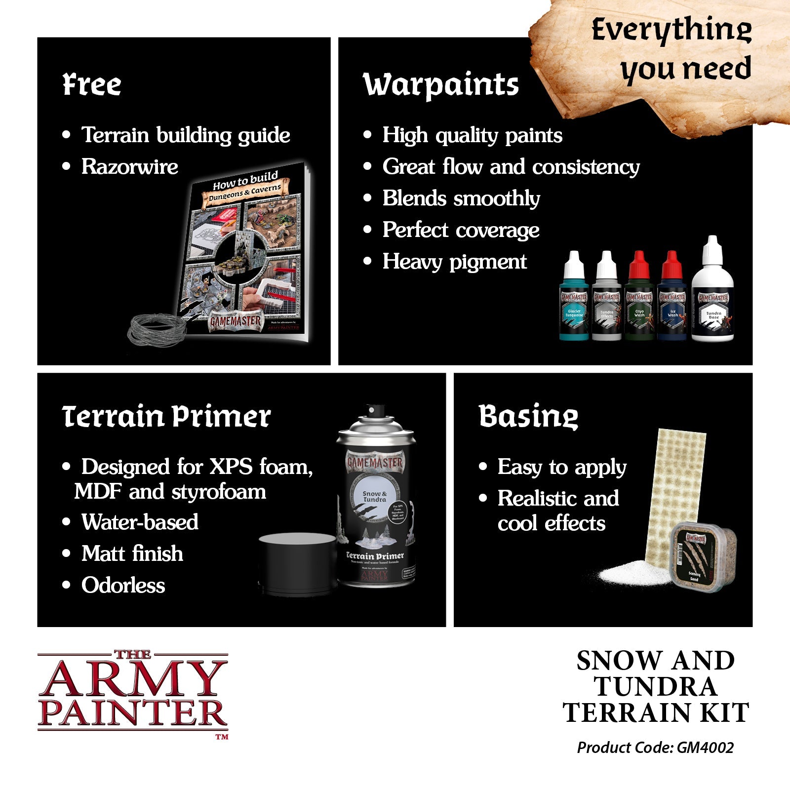 GameMaster Terrain Kit: Snow & Tundra Set for Tabletop RPG & Wargaming - D&D, Warhammer & Miniature Battle Scenes
