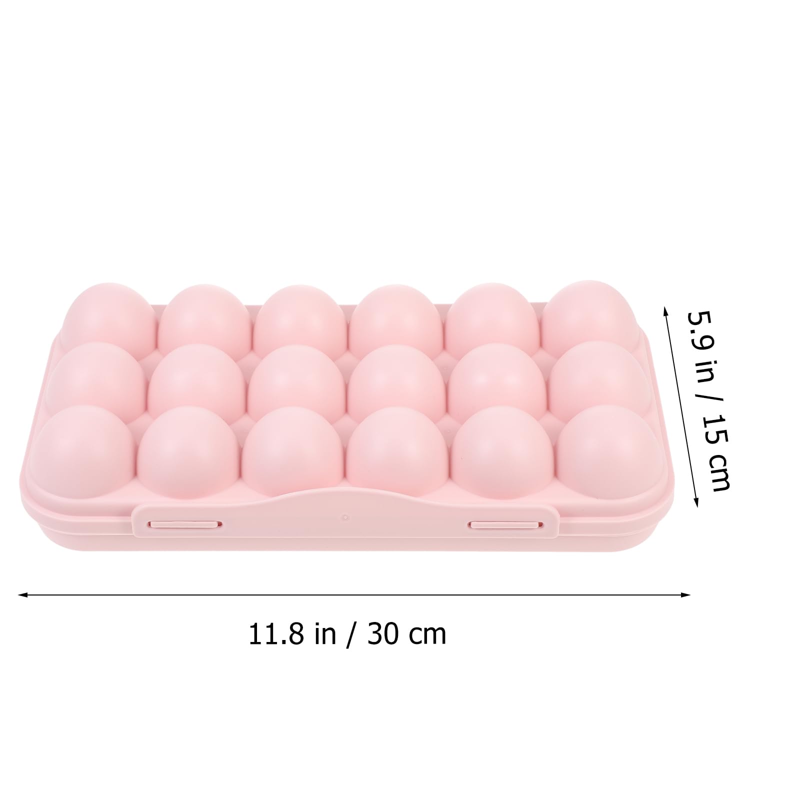 Reusable Plastic Egg Holder for Refrigerator - 18 Egg Storage Container with Lid, Stackable Fridge Organizer (Pink) | Perfect for Kitchen Organization, Farm Fresh Eggs & Space-Saving Refrigerator Storage