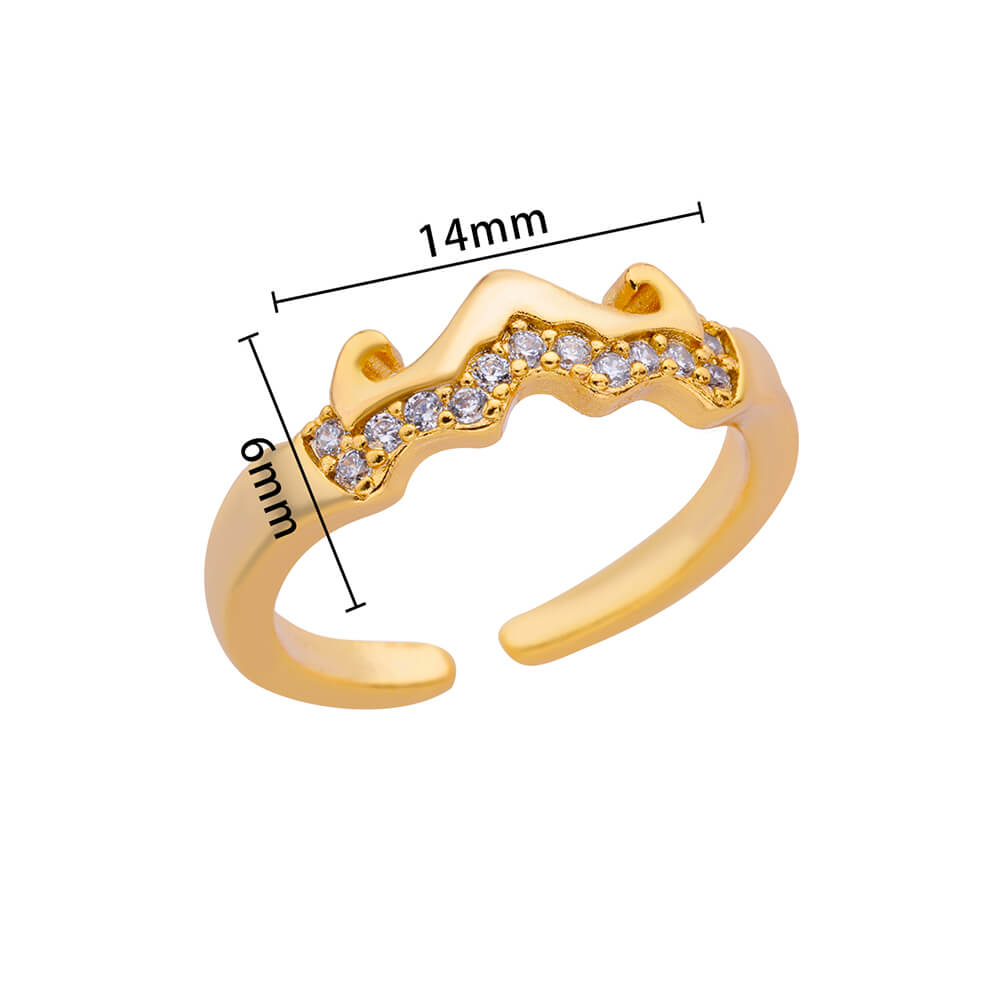 Elegant Gold Crown Ring for Women - Royal Jewelry Gift for Queen, Princess, Birthday & Anniversary - Perfect for Parties, Weddings & Special Occasions