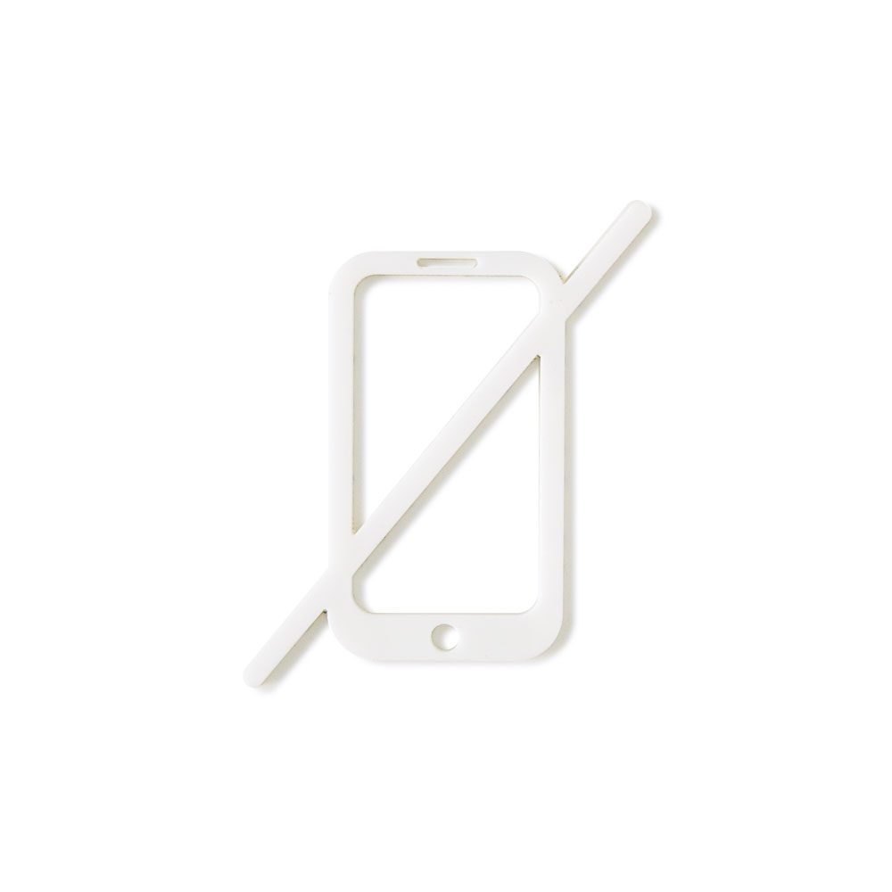 MOHEIM No Phone Sign - White - Perfect for Offices, Classrooms & Quiet Zones - Durable & Stylish No Cell Phone Sign