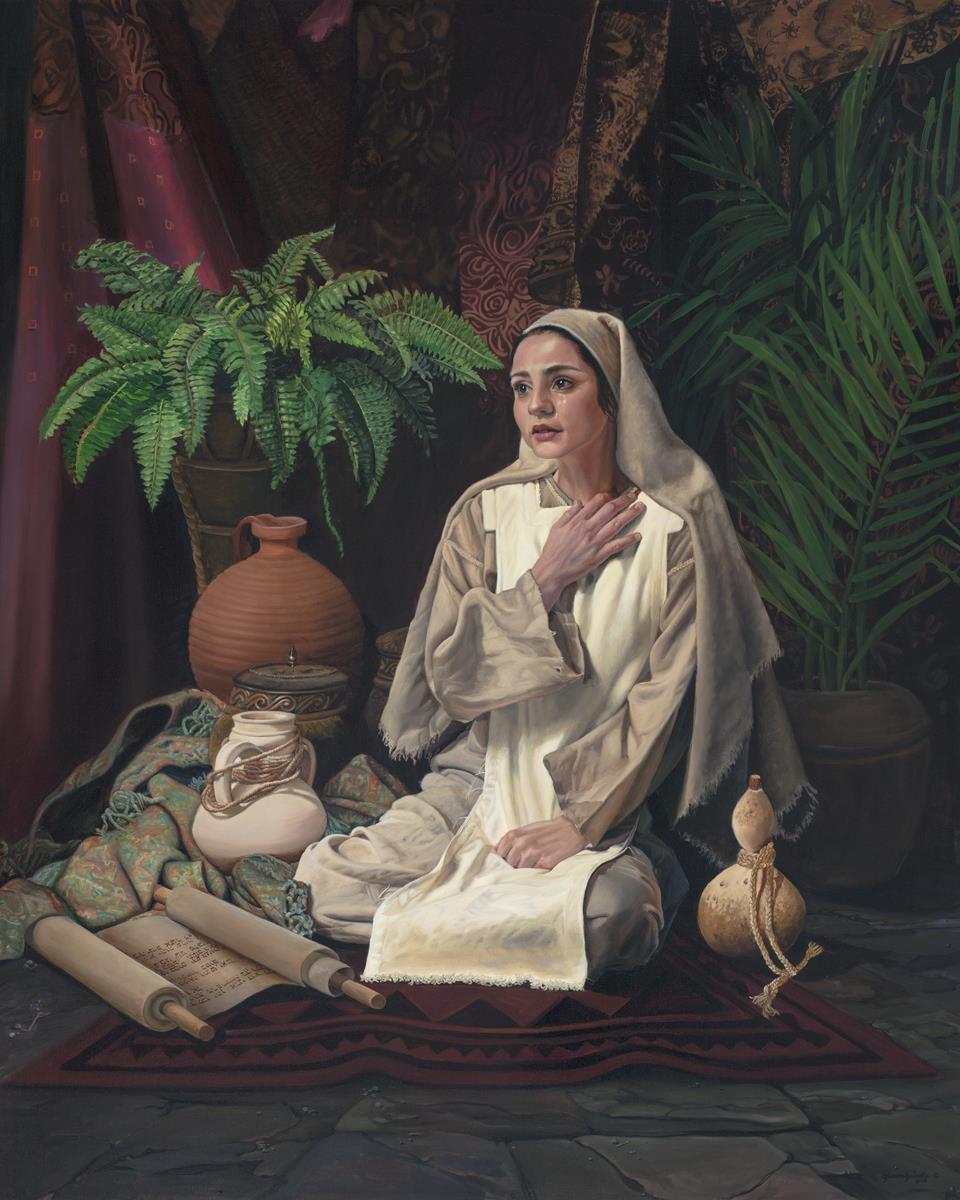 Behold Thy Handmaiden - Elegant Christian Home Decor for Prayer & Meditation | Perfect for Church Altars, Home Worship Spaces & Gift Giving
