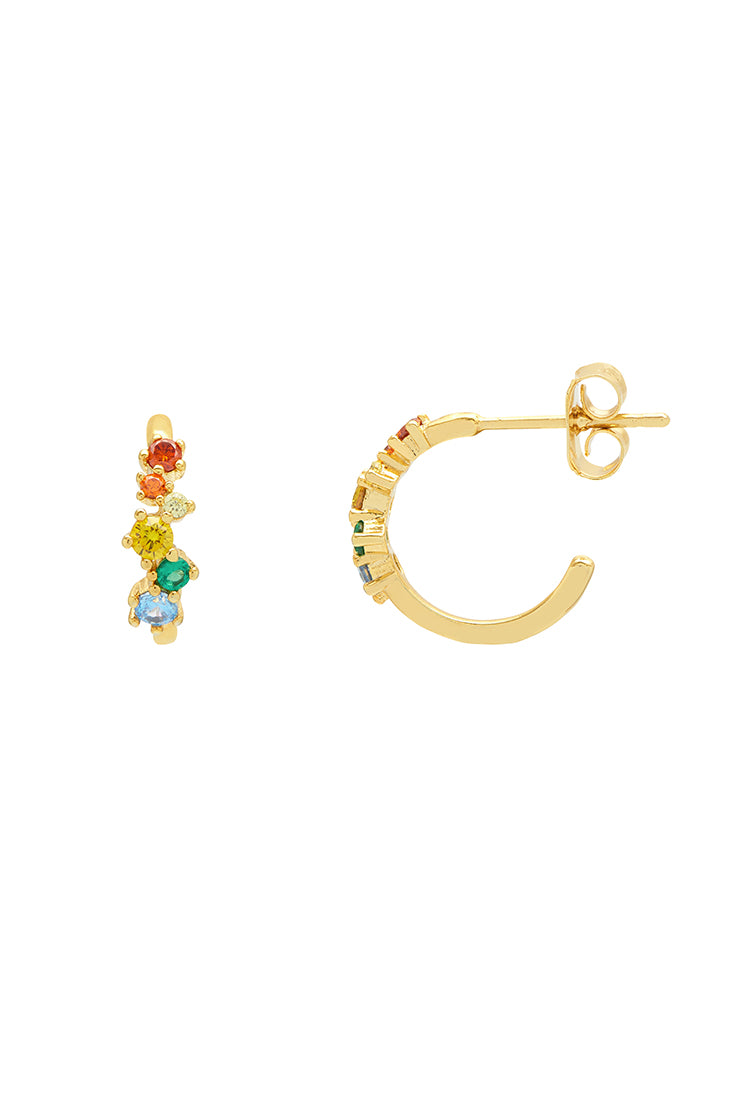Rainbow Constellation Hoop Earrings for Women - Trendy Galaxy Star Studded Dangle Hoops - Perfect for Parties, Date Nights & Boho Fashion