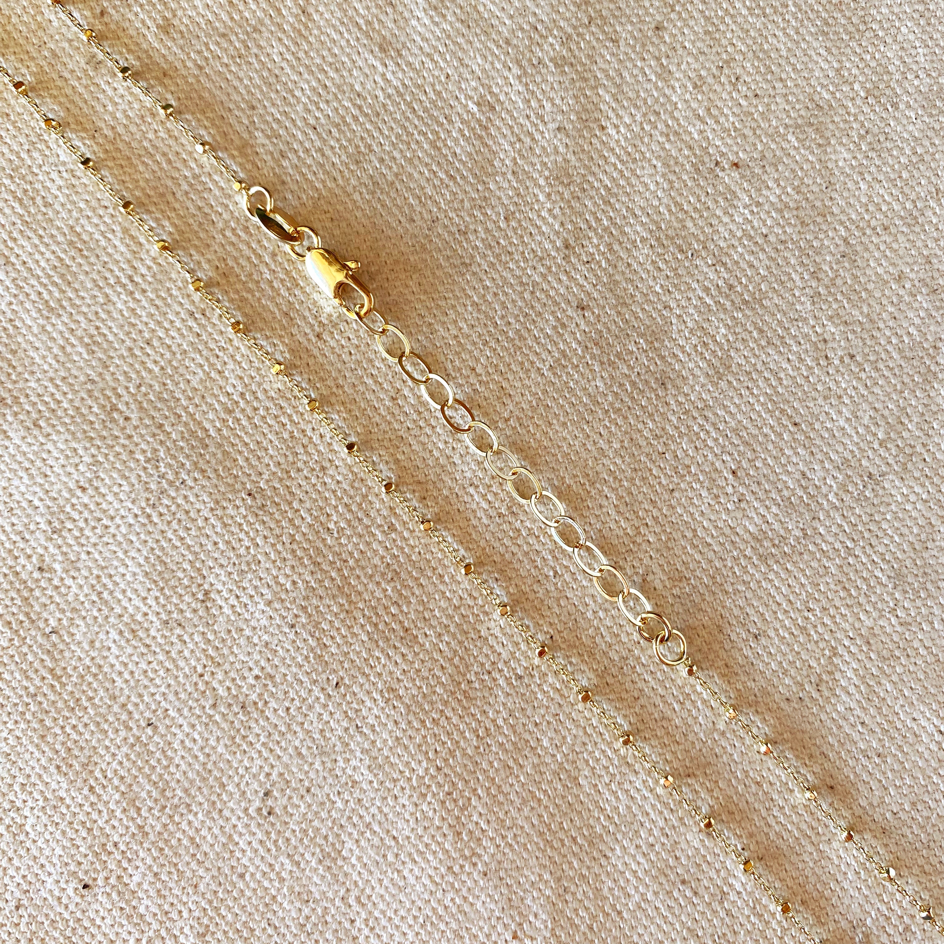 18K Gold Filled 1mm Spaced Beaded Chain Necklace - Dainty Layering Jewelry for Women, Gift for Her | Perfect for Everyday Wear, Special Occasions & Stacking with Other Necklaces