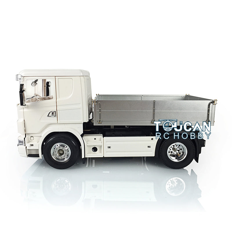 1/14 Scale 2Axles 4x2 RC Tractor Truck DIY Model Kit - Remote Controlled Hopper Motor with TAMIYA Trailer for Hobbyists & Collectors | Perfect for Off-Road Racing, Construction Play & RC Enthusiasts