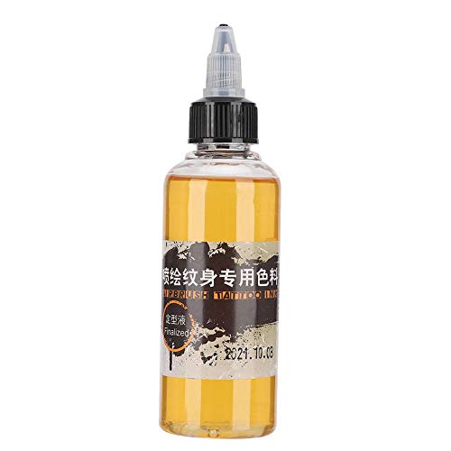 Professional 100ml Tattoo Pigment Fixation Solution - Disposable Color Sealer for Airbrush & Hand-Drawn Tattoos | Temporary Tattoo Finalizing Liquid for Artists & Beginners | Perfect for Tattoo Studios, DIY Projects & Special Events