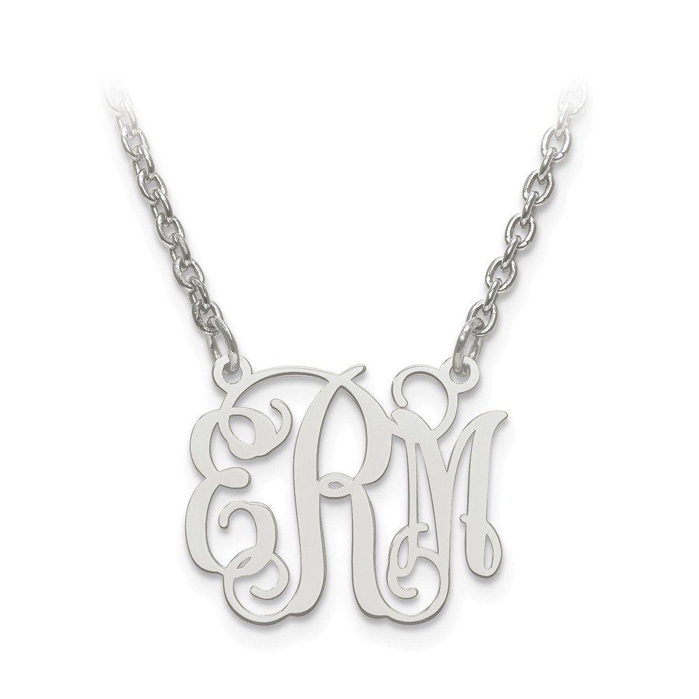 Personalized 925 Sterling Silver Monogram Pendant Necklace with Secure Lobster Clasp - Elegant Jewelry Gift for Women, Perfect for Anniversaries, Birthdays & Everyday Wear