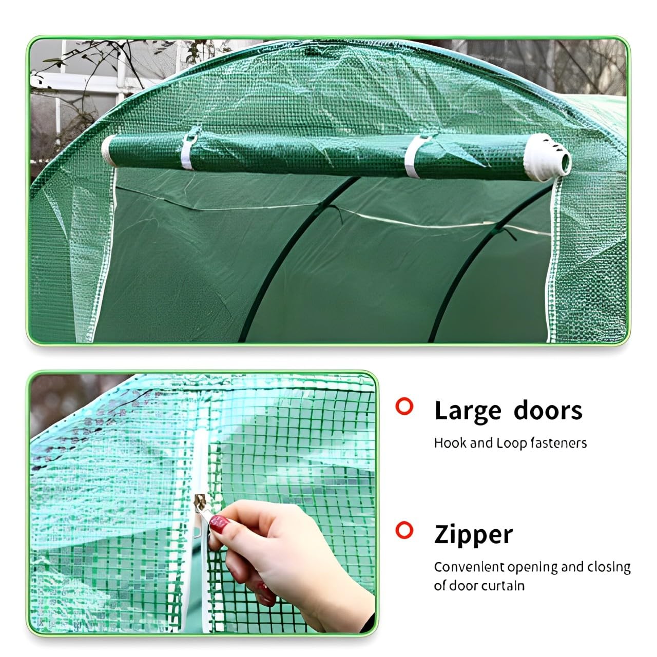 Walk-in Greenhouse Kit with Observation Windows - 10'x7'x7' Outdoor Plant Growing Tent for Vegetables, Flowers & Herbs | Perfect for Backyard Gardening & All-Season Plant Protection