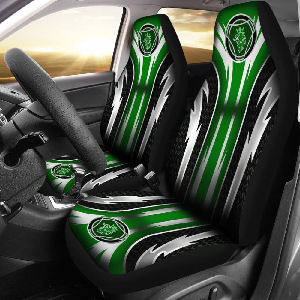 Premium 2-Piece Front Scania Seat Covers in Green (Part #144627) - Durable Protection for Truck & Commercial Vehicle Seats - Ideal for Long Hauls, Work Trucks & Fleet Vehicles