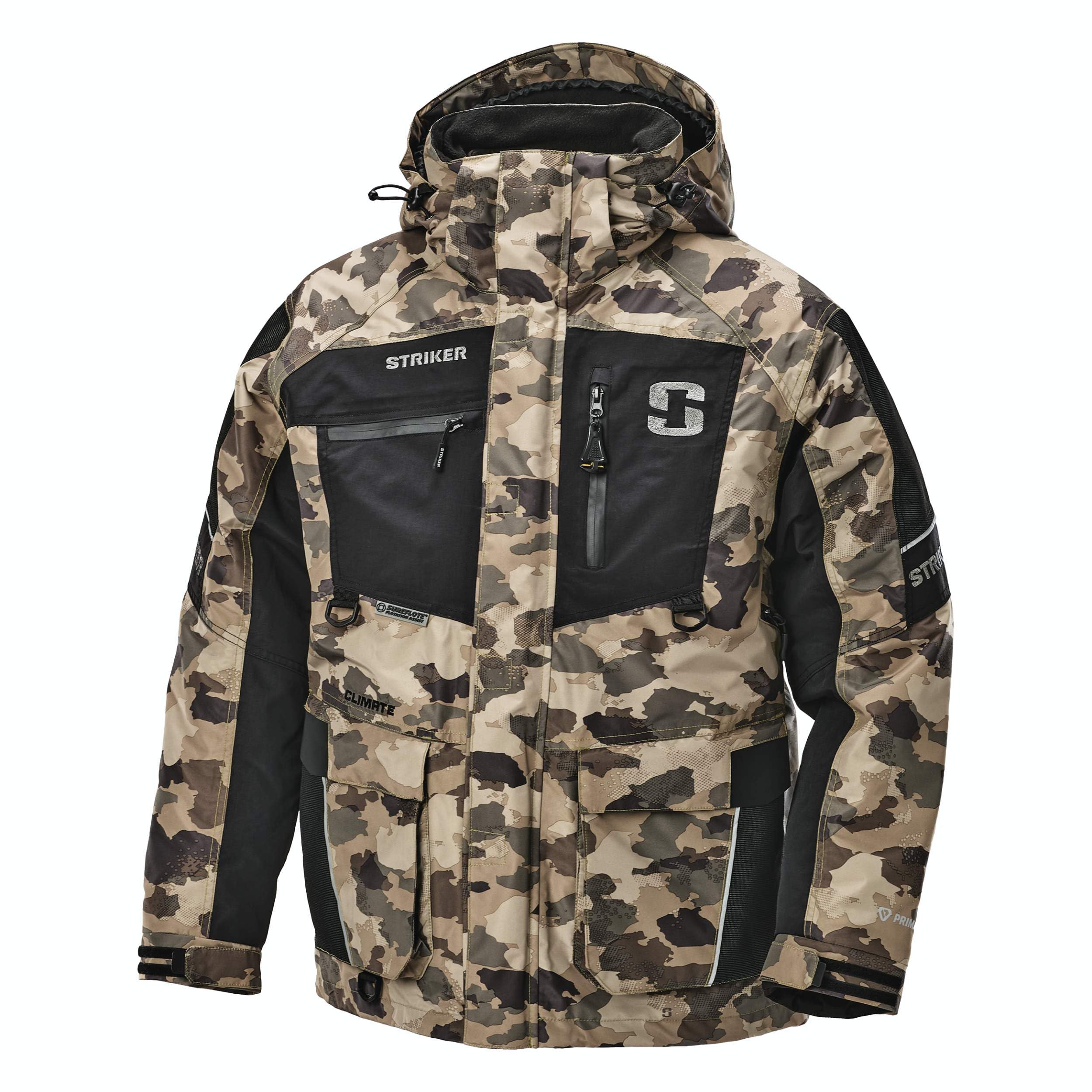 Striker Men's Climate 3-in-1 Insulated Waterproof Ice Fishing Jacket with Sureflote Flotation Technology - Warm Winter Coat for Ice Fishing, Hunting & Outdoor Activities