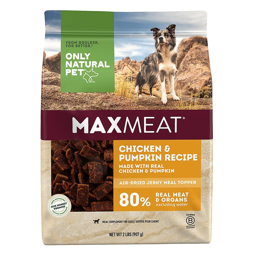 Only Natural Pet MaxMeat Holistic Air Dried Dry Dog Food - Grain Free, High Protein, Limited Ingredient with Real Chicken, Pumpkin & Parsley - 5.5 lb Bag for Small to Medium Dogs - Perfect for Sensitive Stomachs & Active Pets
