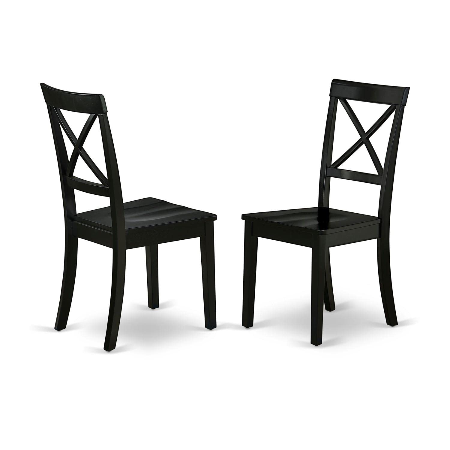 East West Furniture 3-Piece Round Dining Set with Pedestal Table & 2 Chairs - 42 Inch Black Kitchen Table for Small Spaces - Perfect for Breakfast Nook, Apartment Dining, and Cozy Family Meals
