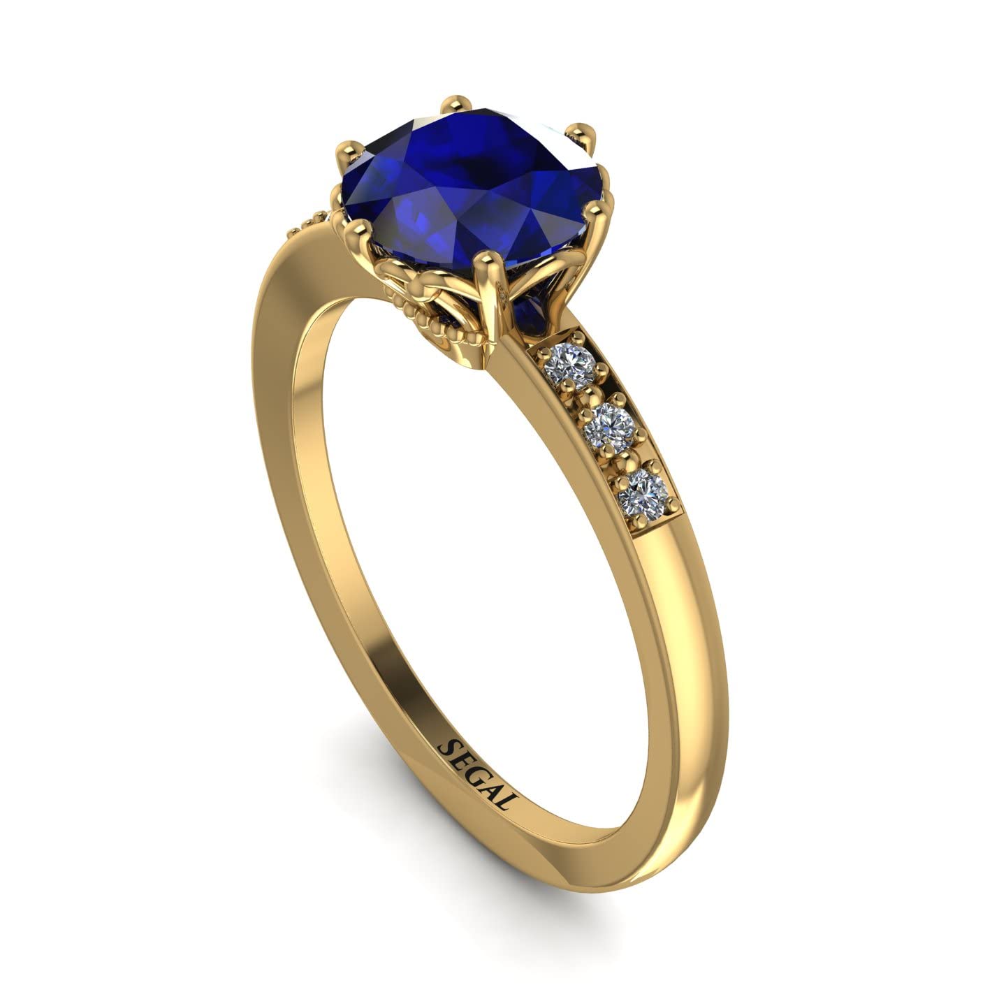 18K-14K Gold Vintage Engagement Ring with Lab-Created Ruby - Classic Solitaire Ring for Women, Proposal, Wedding, Anniversary Gift | Olivia Collection