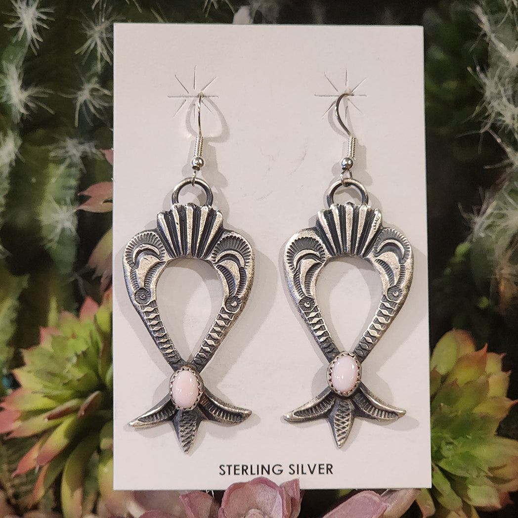 Patrice Pink Conch Shell Dangle Earrings for Women - Handmade Boho Beach Jewelry - Perfect for Summer Vacations, Beach Weddings & Tropical Parties