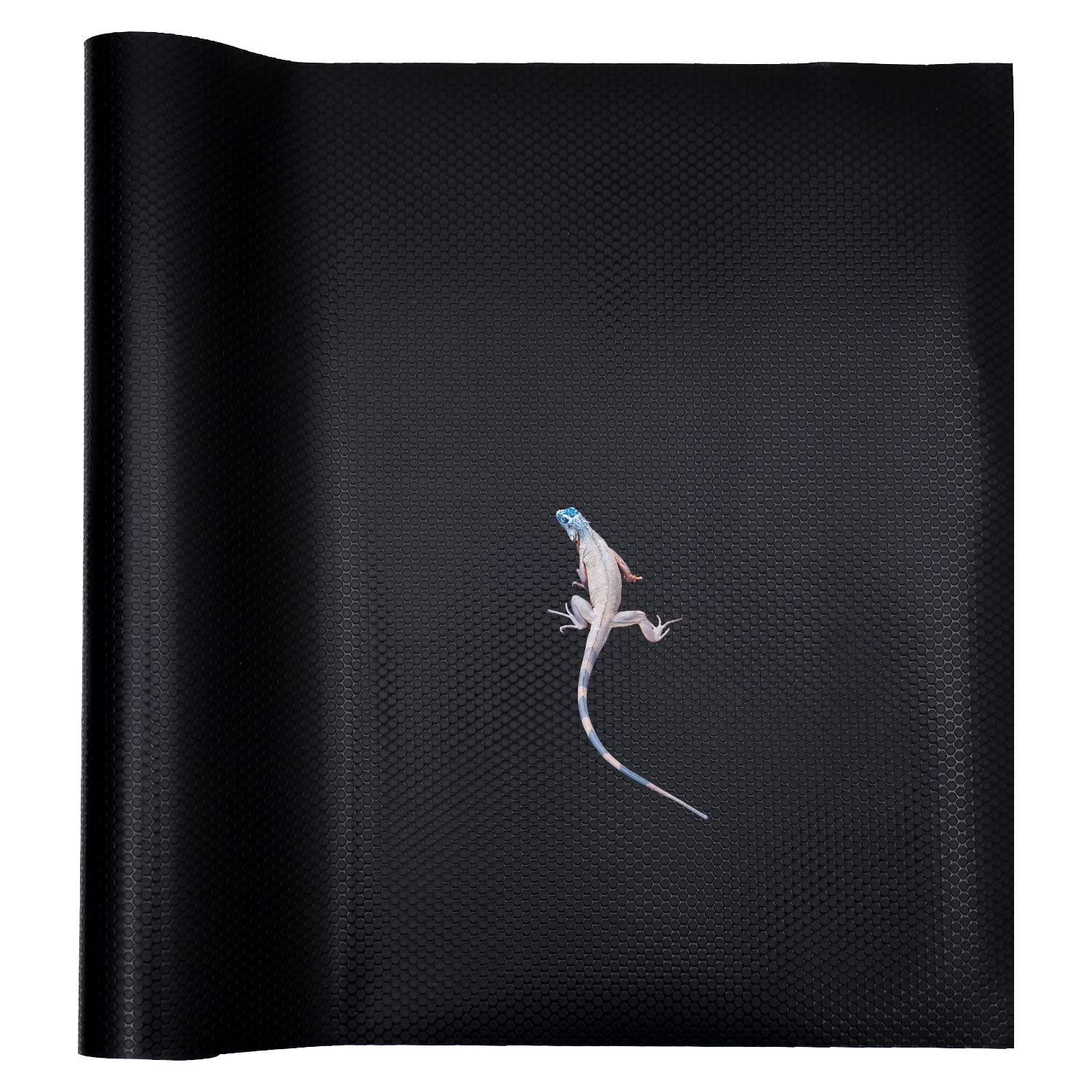 Premium Non-Adhesive Reptile Terrarium Carpet Mat - Large Reptile Tank Liner Substrate for Bearded Dragons, Iguanas, Turtles & Snakes | Durable & Easy-to-Clean Reptile Bedding for Terrariums & Habitats (Black) - Perfect for Desert & Tropical Reptile Enclosures