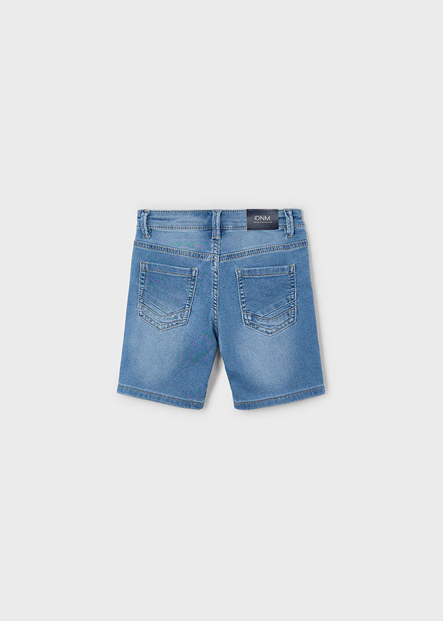 Soft Denim Jean Shorts for Women | Medium Wash Distressed Denim Shorts - Comfortable Casual Summer Shorts for Beach, Travel & Everyday Wear