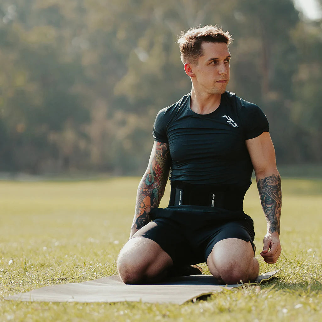 PTP Posture Stability Belt - Black | Back Support & Pain Relief for Office, Driving & Daily Activities