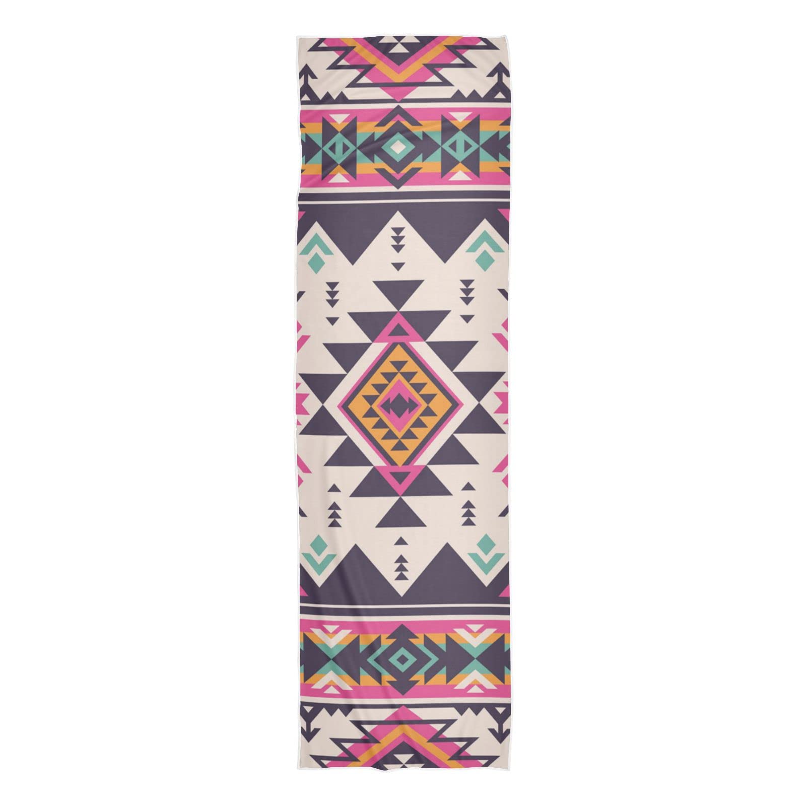 Cooling Sports Towels - Quick Dry Workout Towels for Gym, Running & Yoga - Vintage Aztec Tribal Geometric Design - Lightweight & Breathable Sweat Towel for Men & Women - Perfect for Fitness, Hiking & Outdoor Activities
