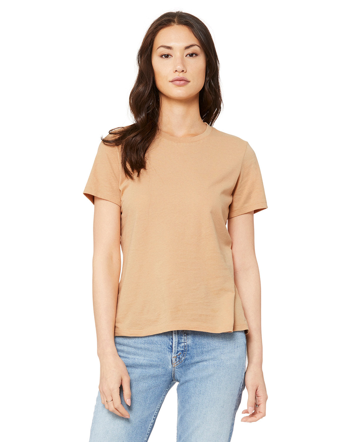 Bella + Canvas B6400 Women's Relaxed Fit Jersey Short Sleeve V-Neck T-Shirt - Soft Comfortable Casual Tee for Everyday Wear, Workout & Lounge