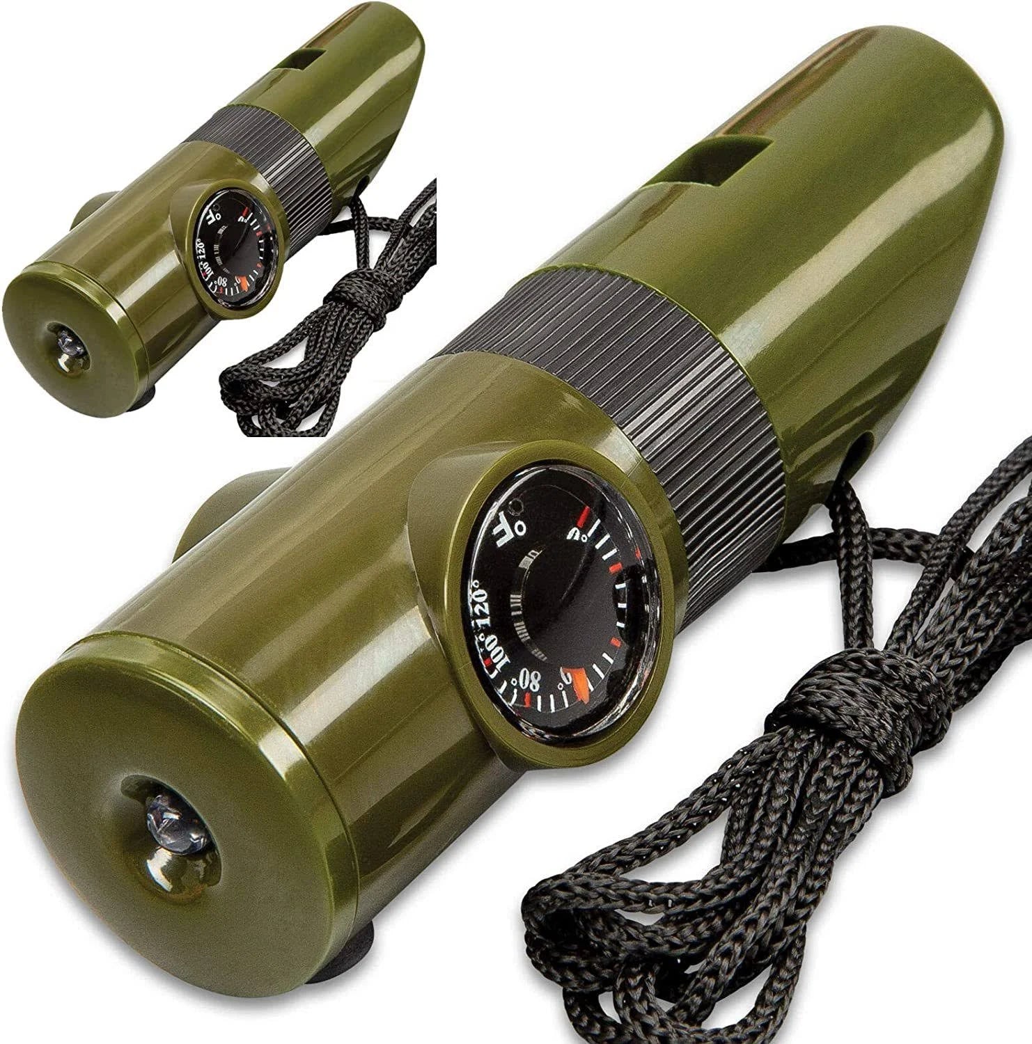 Best Survival Whistle with Compass - Emergency Outdoor Gear for Hiking, Camping & Adventure - Loud Safety Signal & Navigation Tool
