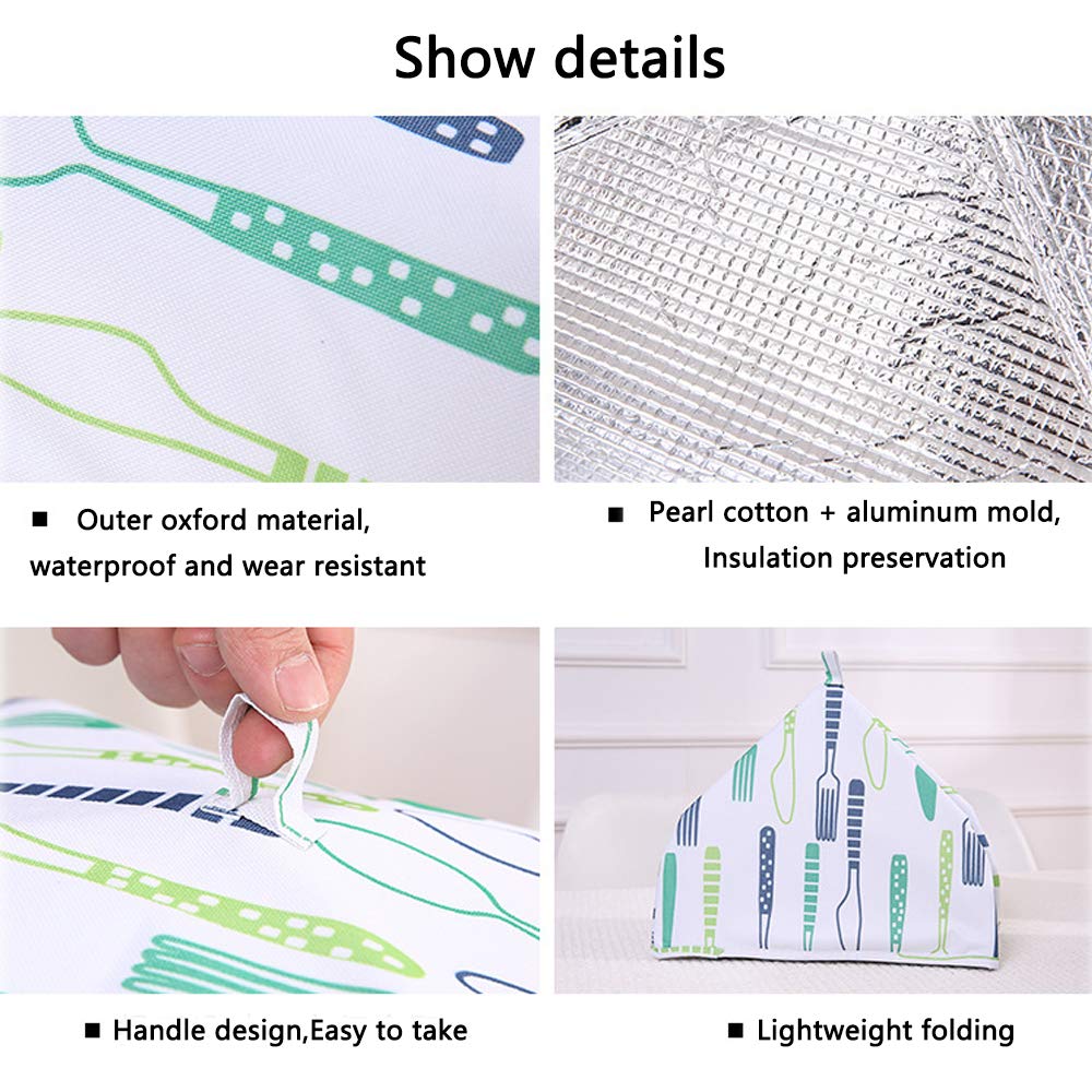 Insulated Food Covers 4-Pack - Foldable for Kitchen, Picnic & Outdoor