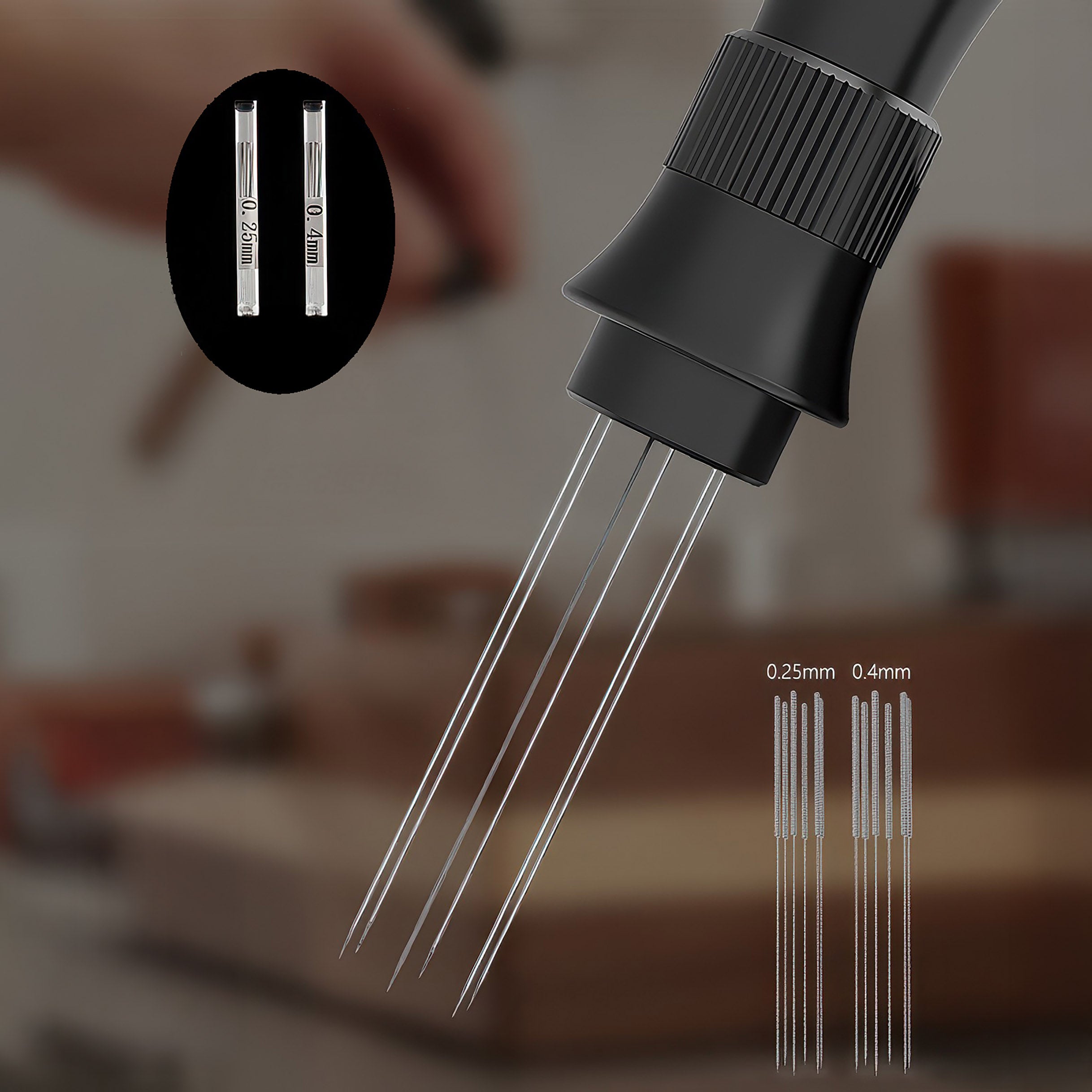 Premium Espresso WDT Tool - Adjustable Coffee Stirrer Needle for Barista Use - Perfect for Espresso Preparation & Coffee Ground Distribution