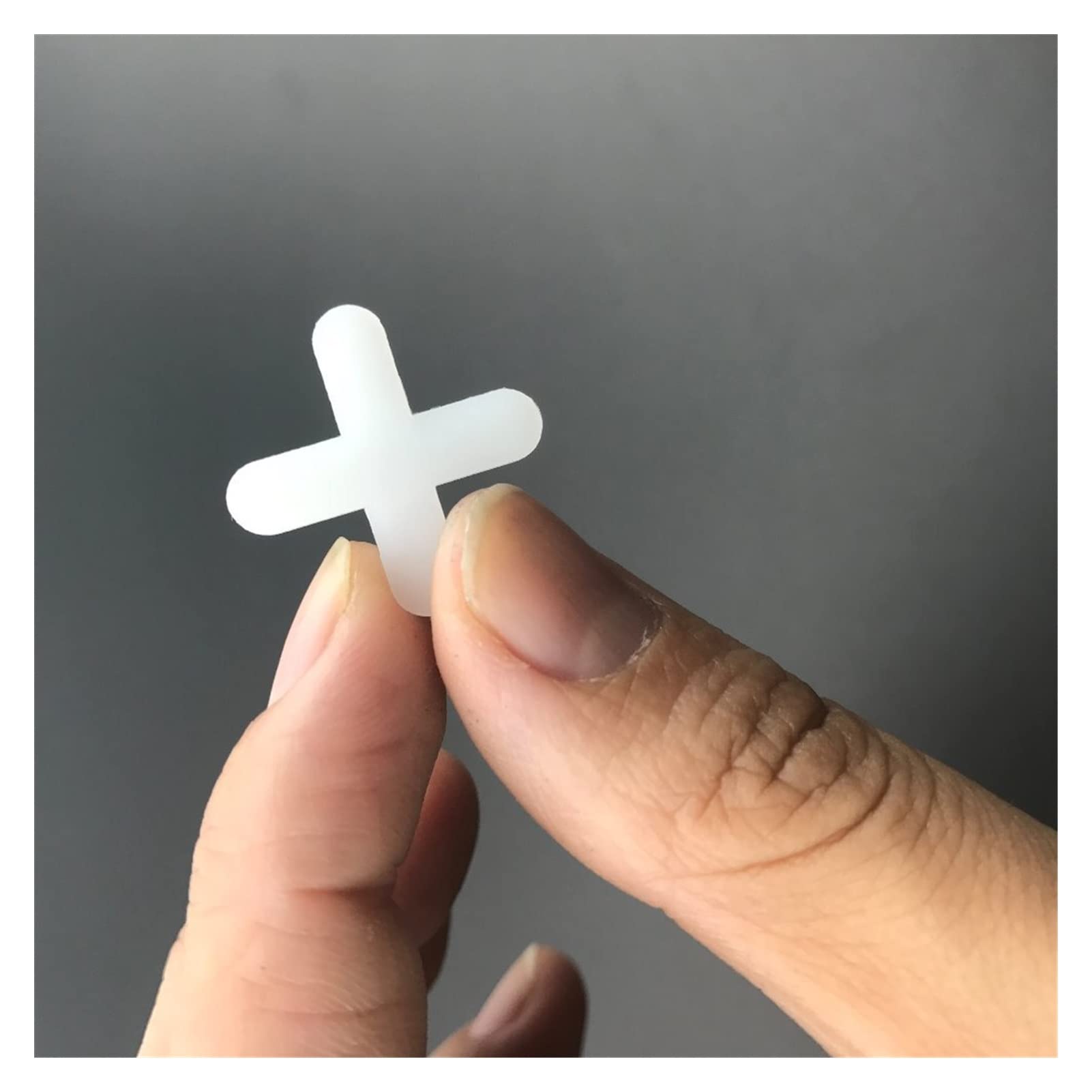 100pcs White Plastic Cross Ceramic Tile Spacers - 1mm Inner Diameter for Precise Tile Alignment - Perfect for Bathroom, Kitchen & Floor Tiling Projects