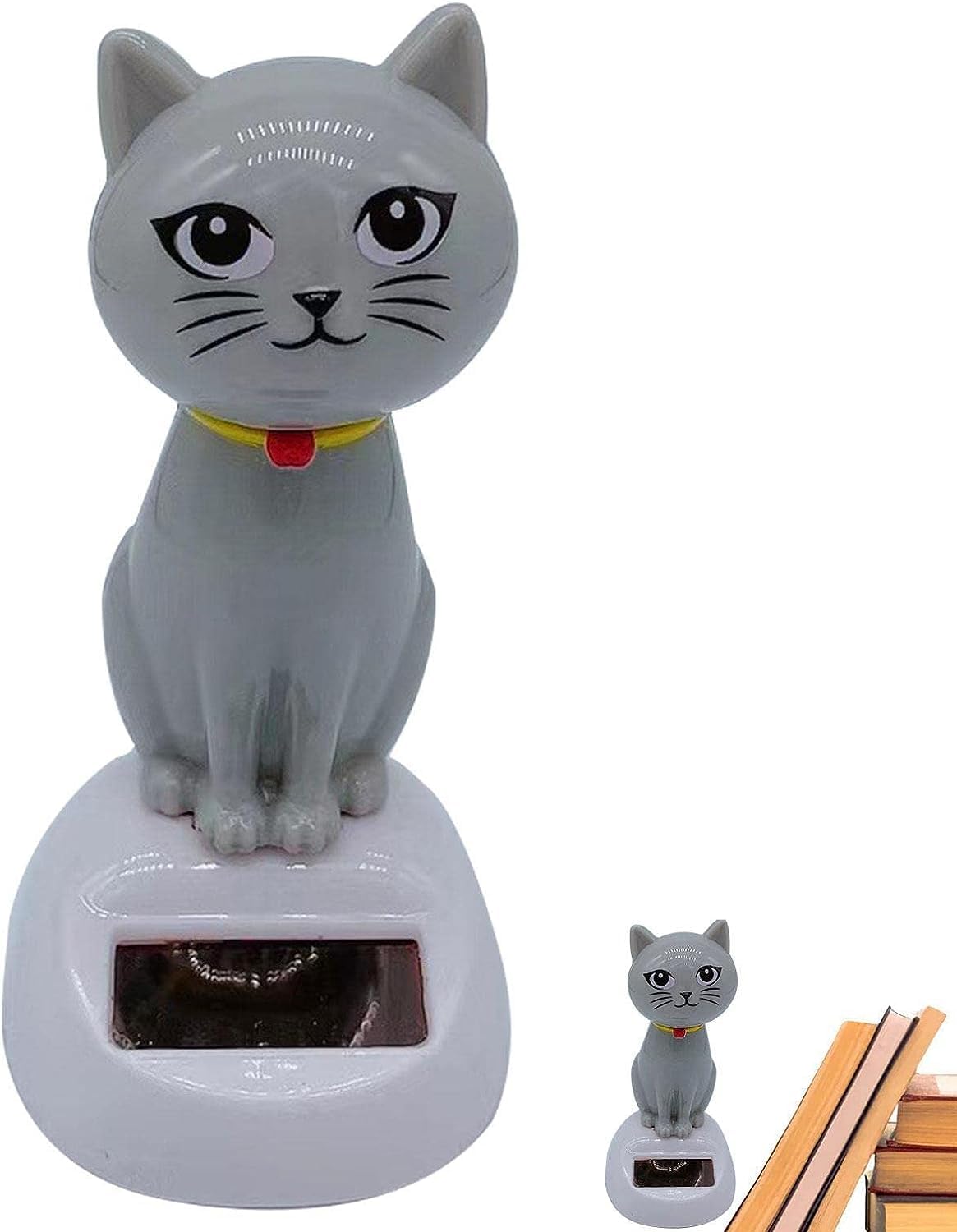 Solar Powered Dancing Cat Figurine - Cute Swinging Cat Statue for Car Dashboard, Office & Home Decor | Fun Gift for Kids & Cat Lovers | Perfect for Cars, Desks & Party Decorations