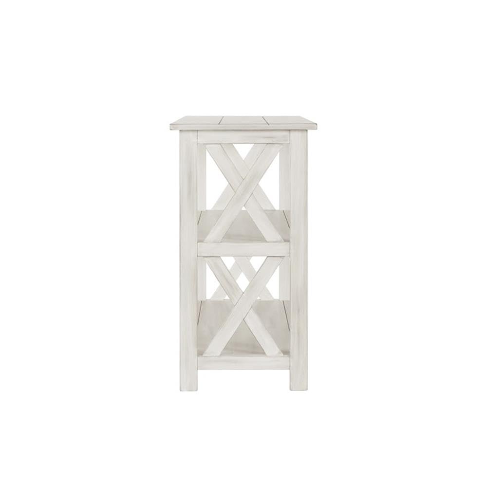 Boraam Jamestown Entryway Table Antique White - Rustic Farmhouse Console Table for Hallway, Foyer & Living Room Decor