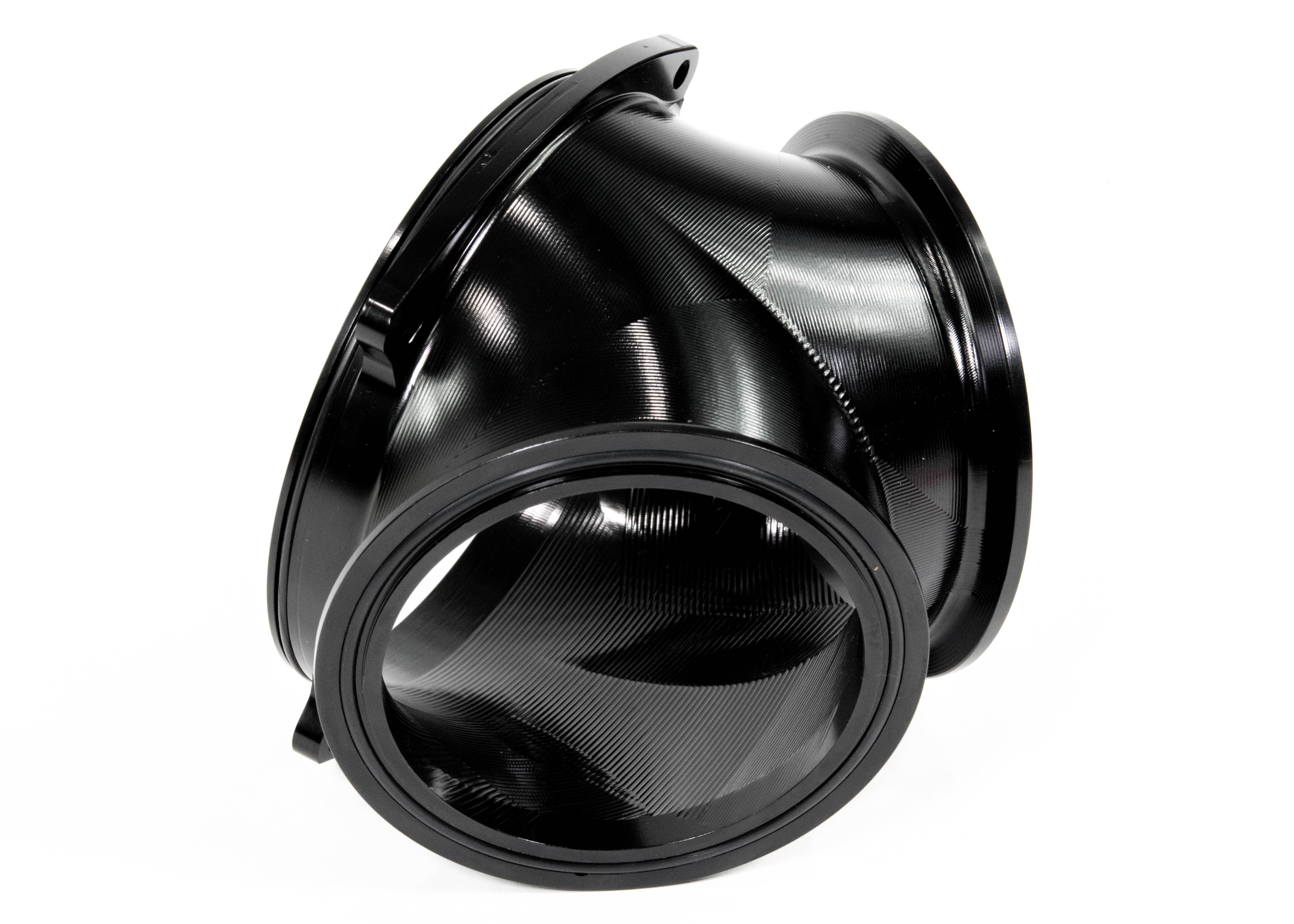 High-Quality Billet Y Pipe with 3 V-Bands for ICON 92mm Turbo (Part #10 13014BLK) - Perfect for Performance Upgrades & Turbocharged Engine Builds