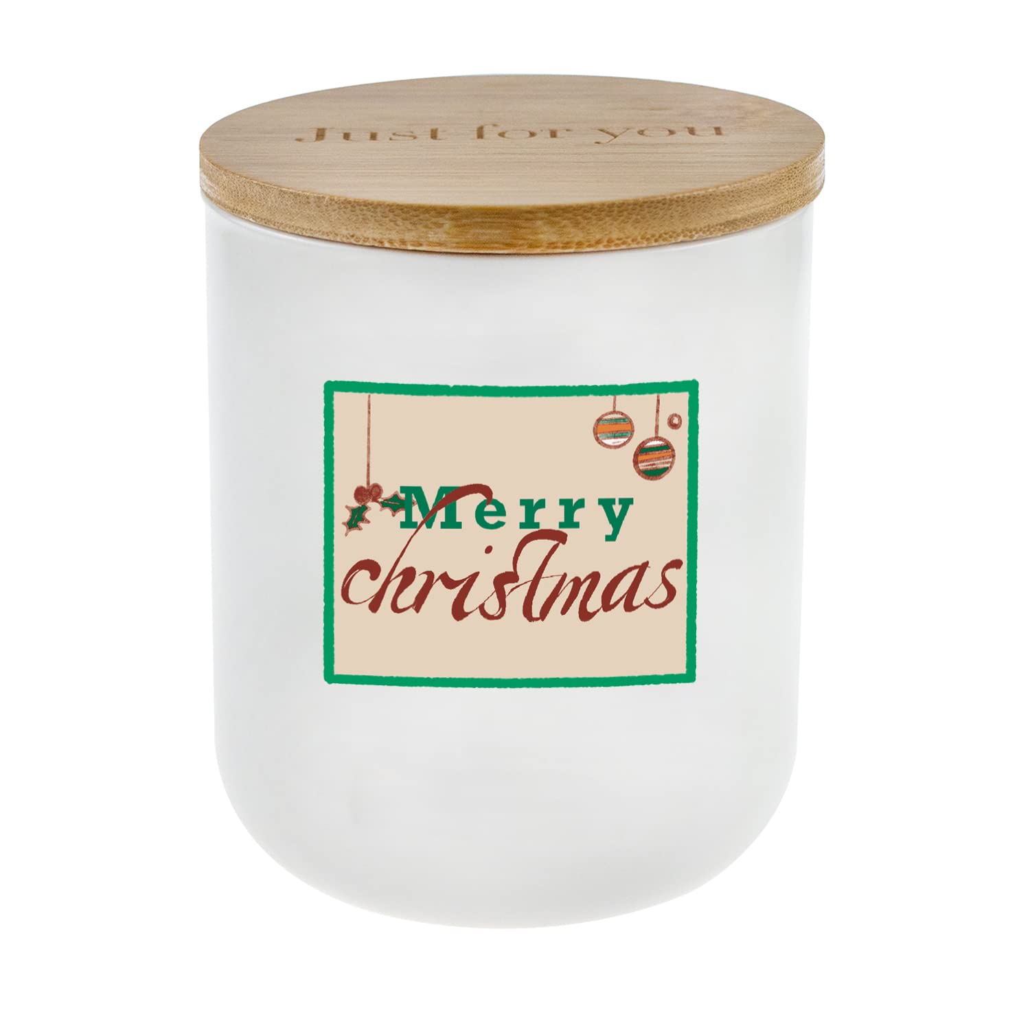 Lihome Christmas Candles - Handmade Scented Soy Wax in Ceramic Jar 11.5oz (Vanilla Coconut) - Perfect Holiday Gift & Home Decor