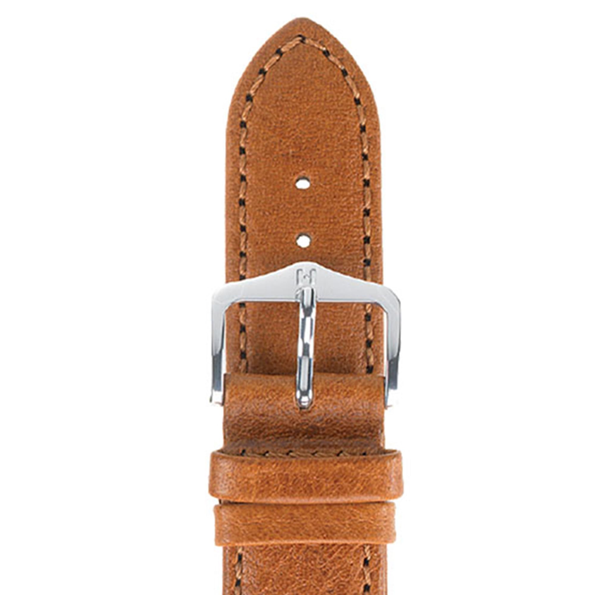 Premium HIRSCH Forest Textured Calf Leather Watch Band with Stainless Steel Buckle - Soft Untreated Leather Strap for Men & Women - Perfect for Dress Watches, Business Attire & Everyday Wear