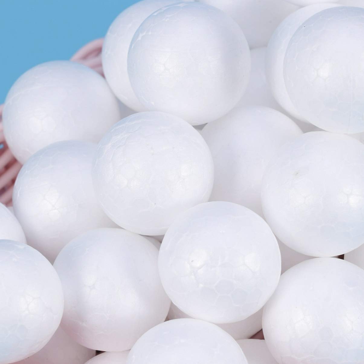 Healifty 100pcs White Craft Foam Balls for Christmas Decorations, Halloween Crafts, Wedding Ornaments & DIY Projects - Perfect for Holiday Decor, Kids Crafts and Party Supplies