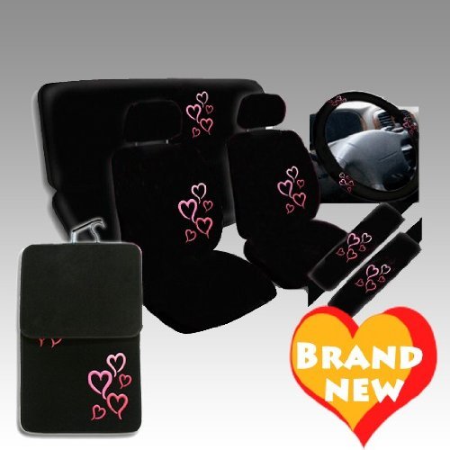 15PCS LOVESTORY Car Seat Covers & Floor Mats Set - Waterproof, Non-Slip Auto Accessories for Sedan, SUV, Truck | Perfect for Family Road Trips, Pet Protection & Daily Commuting