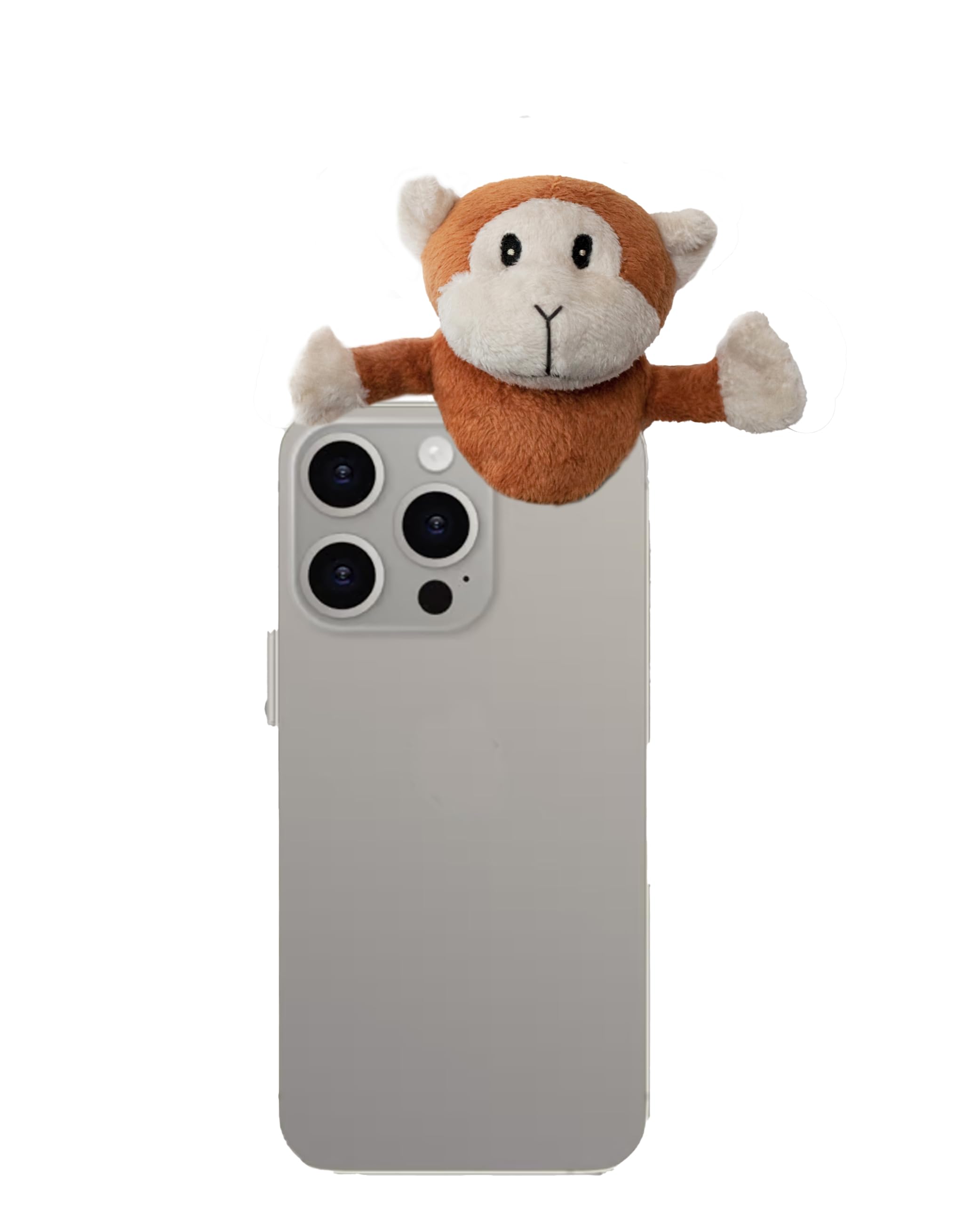 Mini Shutter Hugger for Portable Video Devices - Cute Monkey Design (Brown) | Perfect for Vlogging, Travel & Outdoor Adventures