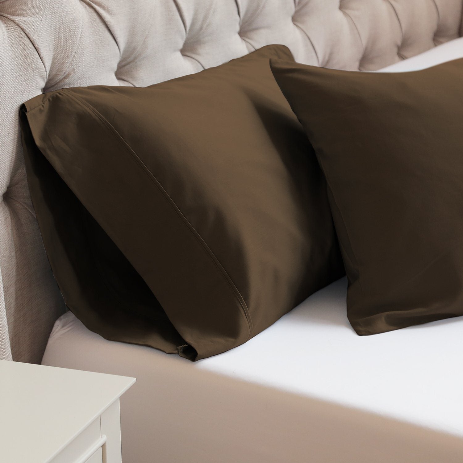 Premium Limited Edition Caterina Solid Pillowcases - Soft Luxury Bedding for Home, Hotel & Airbnb Use - 100% Cotton Breathable Pillow Covers for Ultimate Comfort