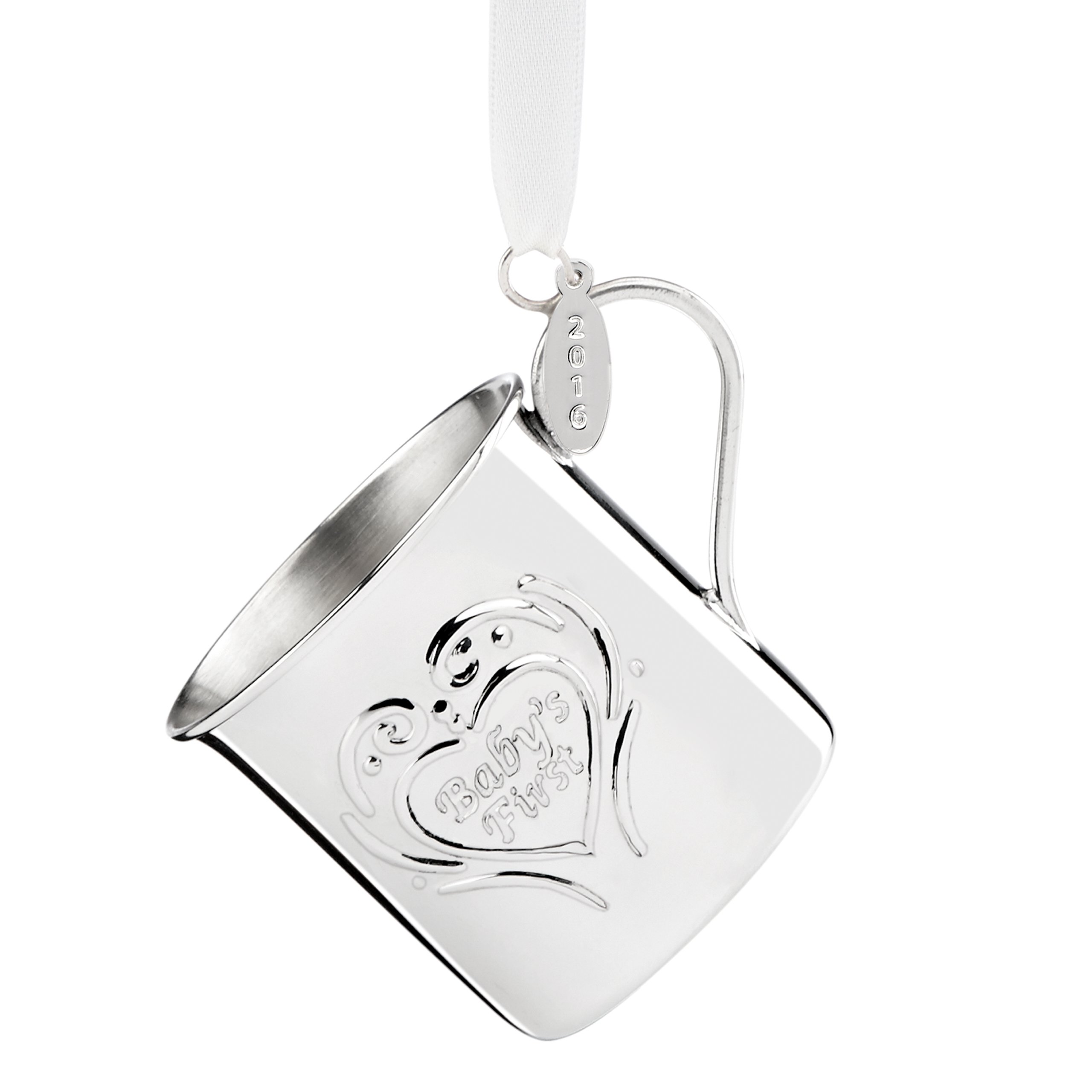 Reed & Barton Baby's First Christmas Sterling Silver Cup Ornament - Perfect for Holiday Tree Decorations & Newborn Keepsake Gifts