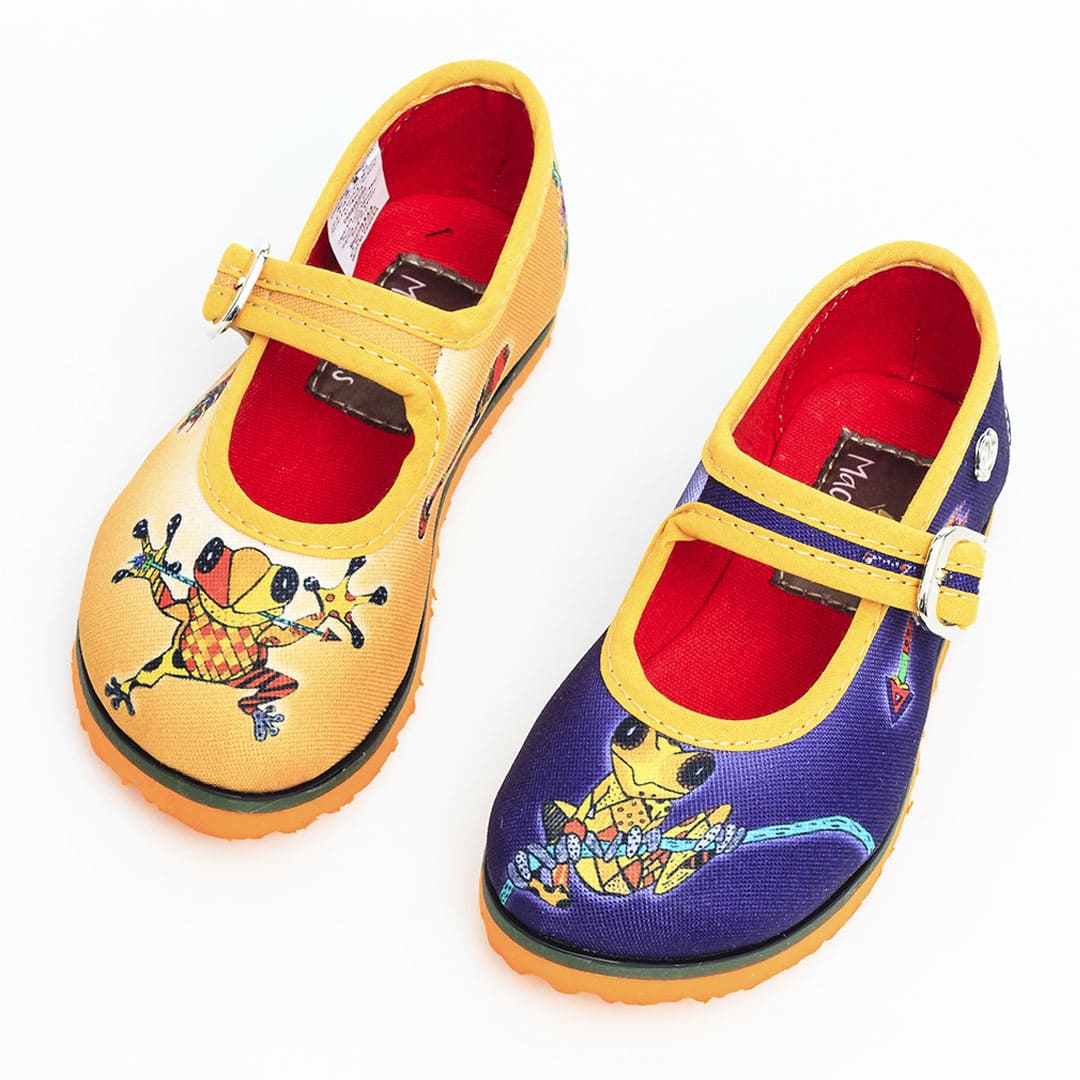 Maconditas® Rana Darto Girls Shoes - Cute Frog Design Sneakers for Toddler & Little Girls - Perfect for Playtime, School & Outdoor Activities