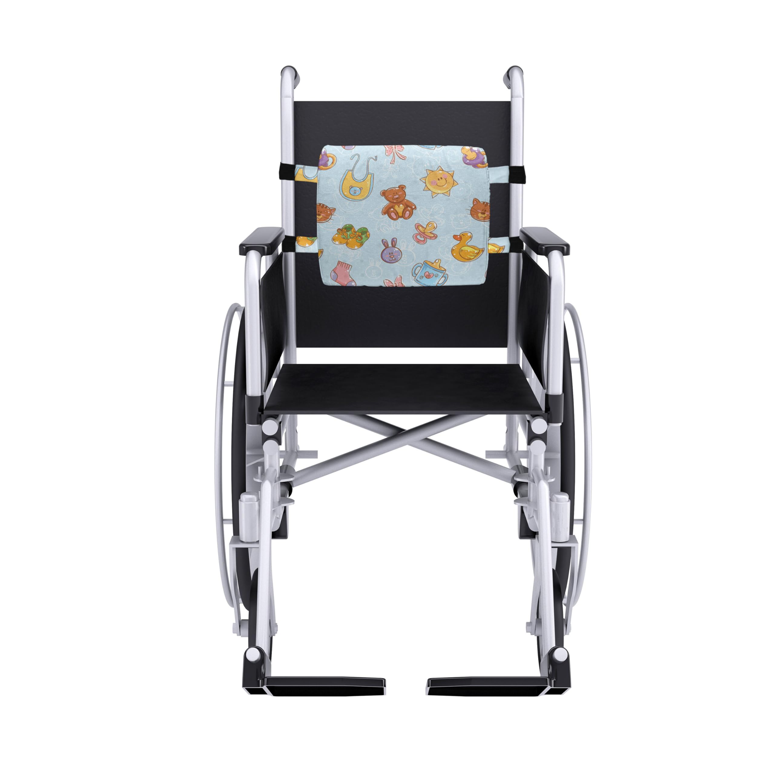 Ambesonne Cartoon Lumbar Support Pillow with Sun Teddy Bear Design - High Density Foam for Office Chair & Car Seat - 14