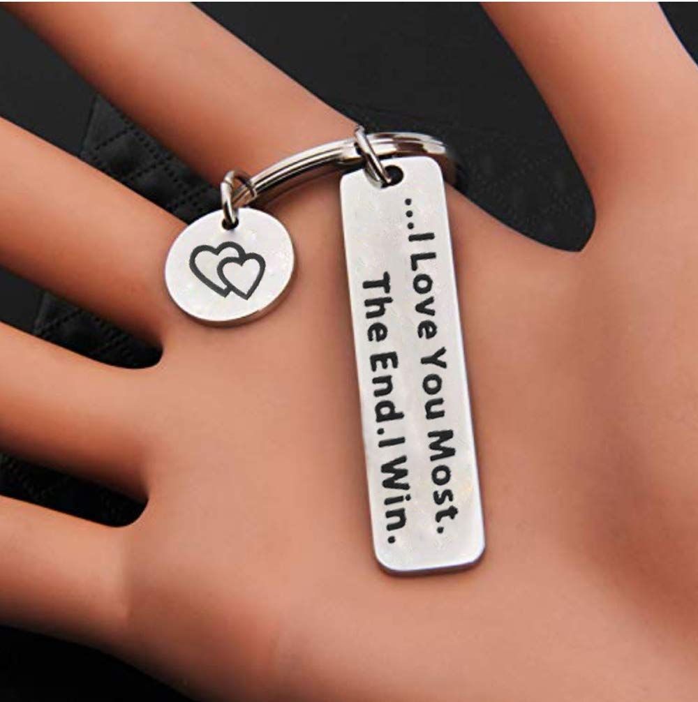 Personalized Couple Keychain Set - Romantic Anniversary, Birthday & Wedding Gifts for Him and Her - Perfect for Wifey & Hubby - Ideal Gift for Couples, Valentine's Day & Special Occasions