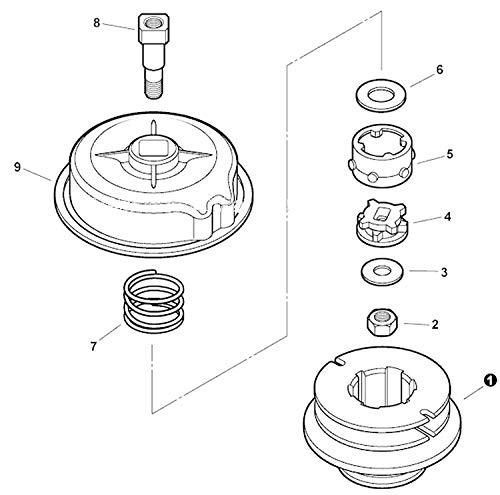 Genuine Echo 8mm Lock Nut Replacement for SRM-265U/280U/280T/280S Trimmer Heads - OEM P022006690 Center Nut - Perfect for Lawn Maintenance & Landscaping Tools