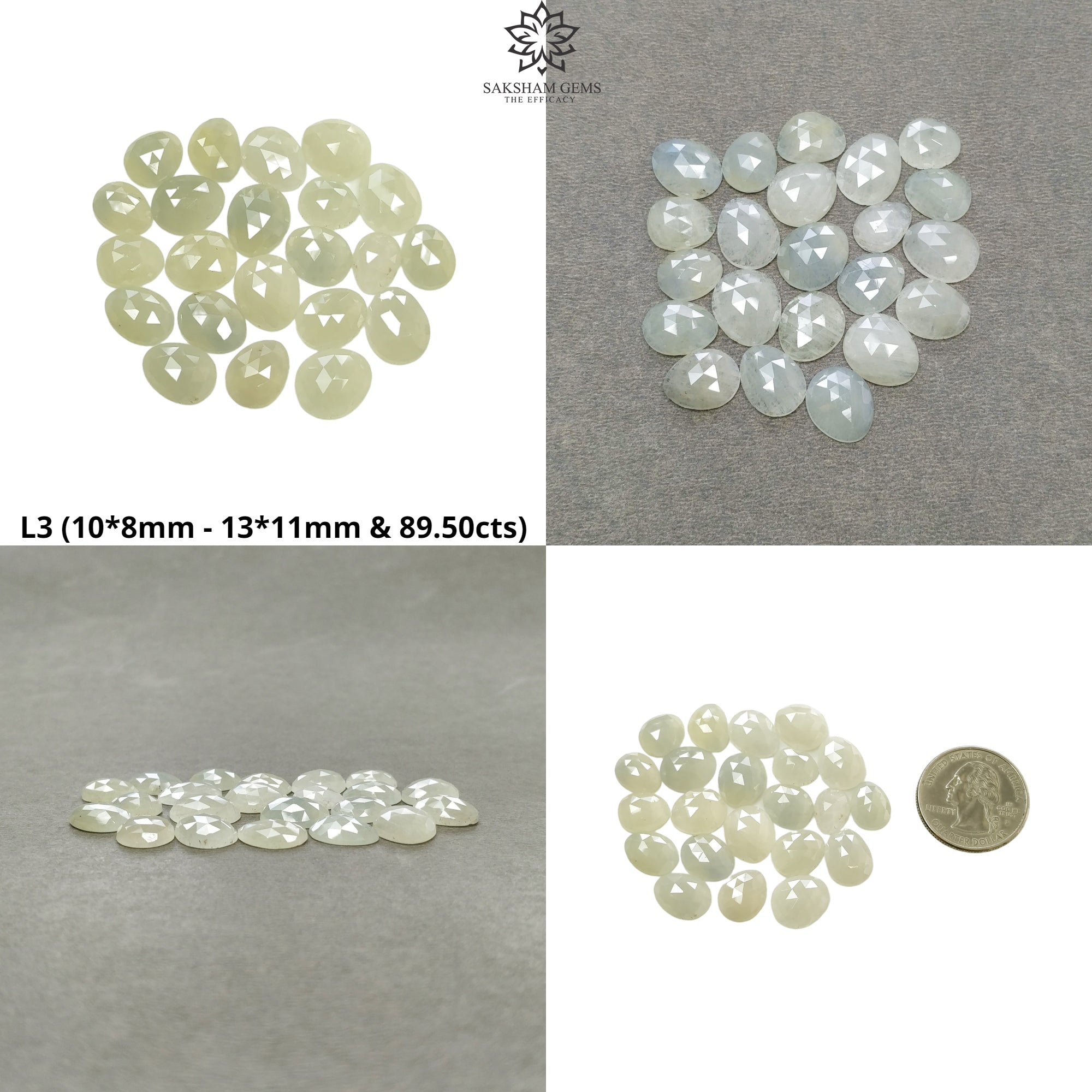 Natural Untreated Unheated Multi-Color Sapphire Gemstone - Chocolate Silver Yellow & Pink Rose Cut Egg Shape for Jewelry Making, Engagement Rings & Unique Gifts